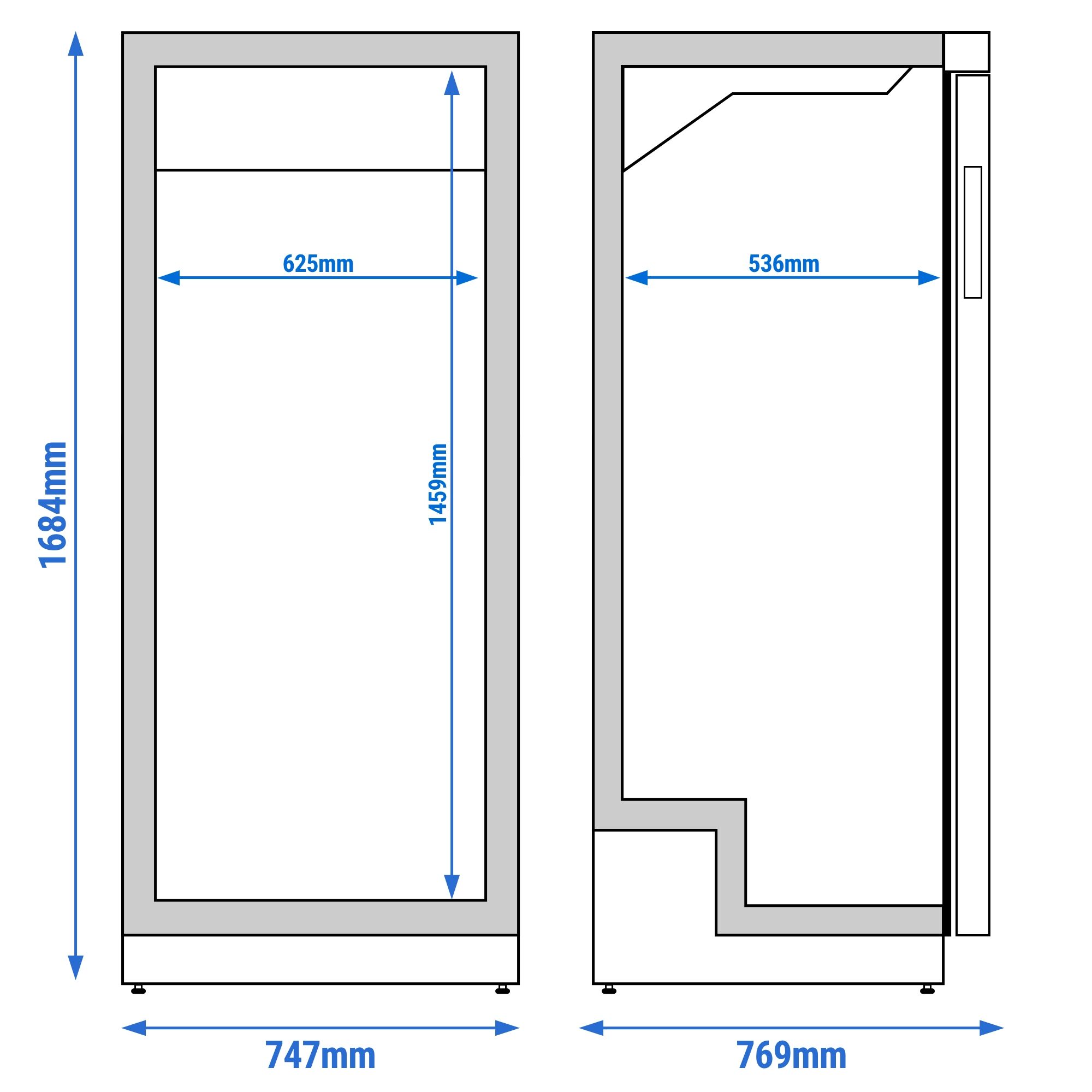 LIEBHERR | Réfrigérateur PERFORMANCE - 569 litres - Intérieur en plastique - Avec 1 porte en verre - Blanc       