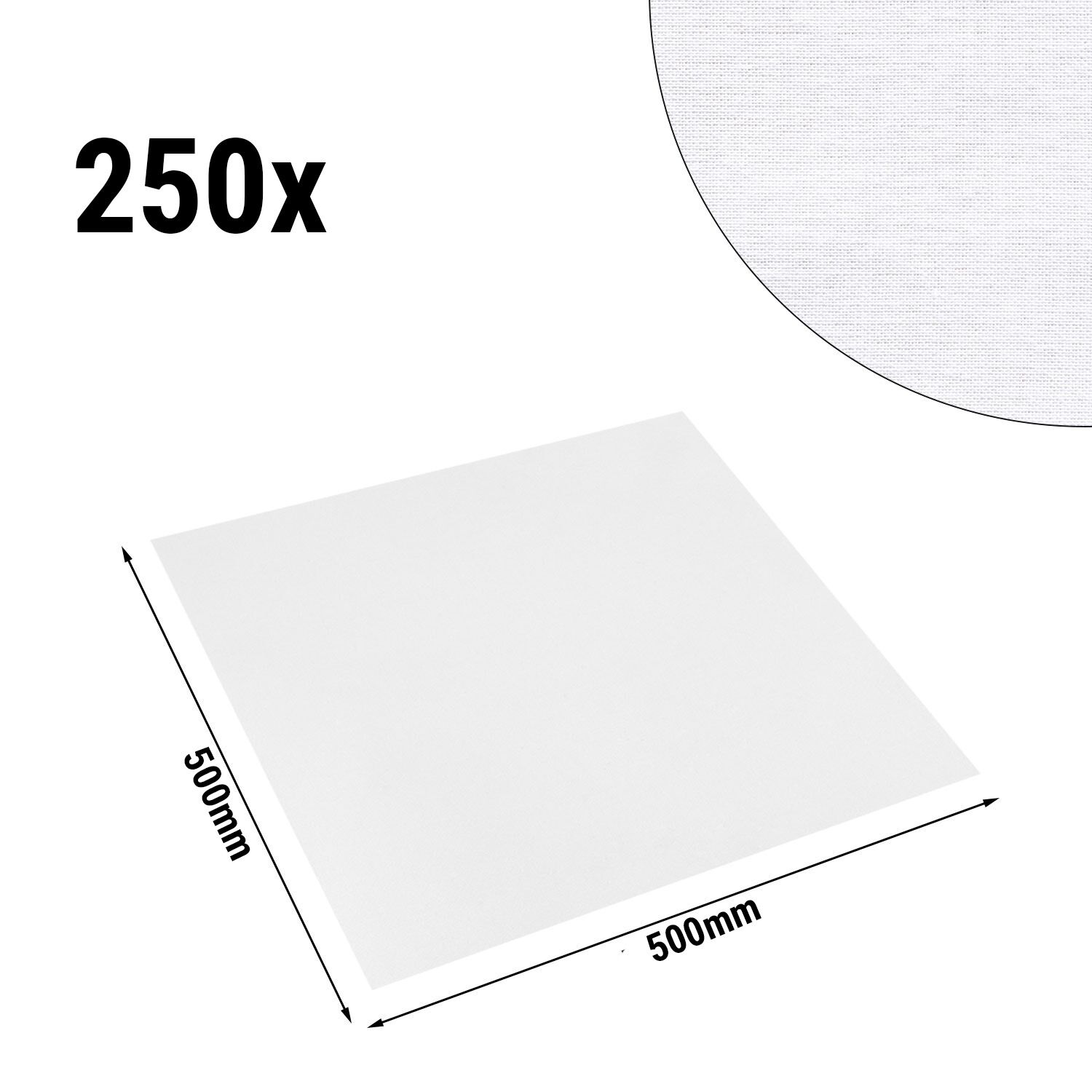 (250 pcs) Serviette de table damassée en coton Tessin Atlas - 50x50cm - Blanc