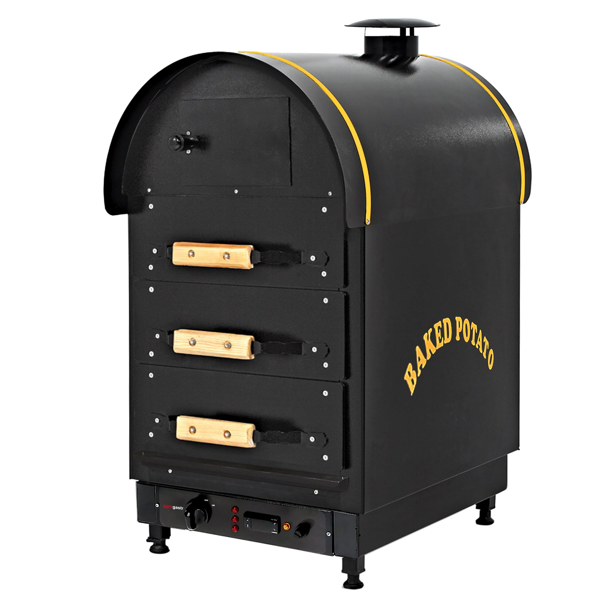 Commercial Electric Jacket Potato Oven - Digital Controls - 4.5kW - 380V - 500x980x700mm - with 3 drawers