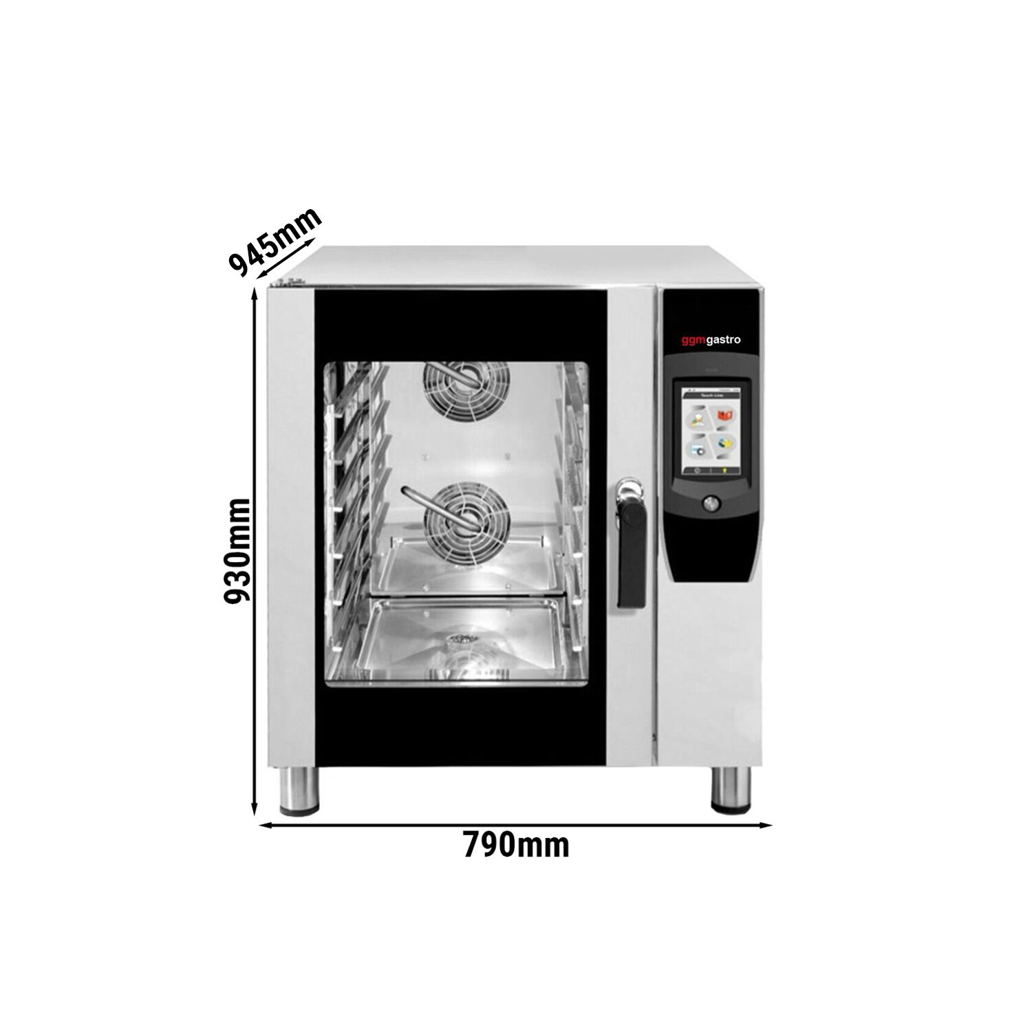 Four mixte - tactile - 7 x GN 1/1 - avec système de lavage et sonde de température