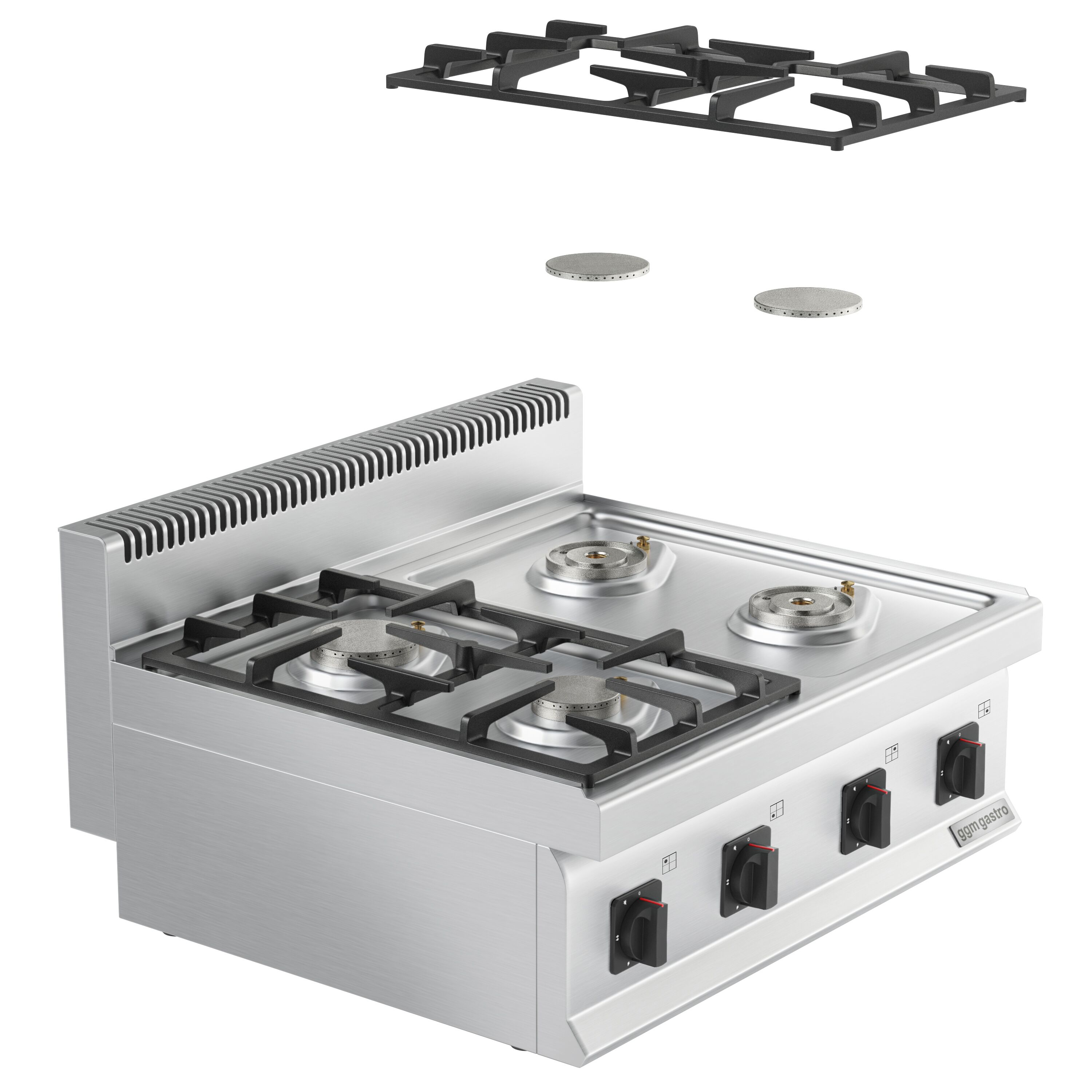 Fourneau à gaz – 23 kW – 4 brûleurs