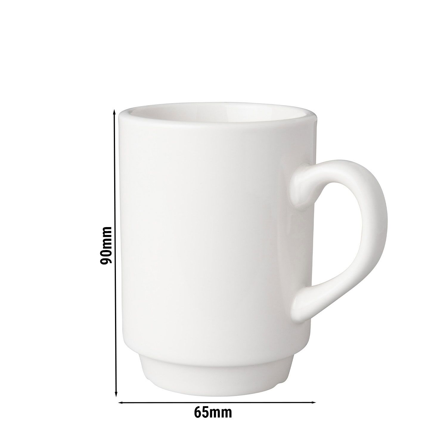 (6 pcs) Budgetline - Tasse à café automatique Mammoet - 190ml - Blanc