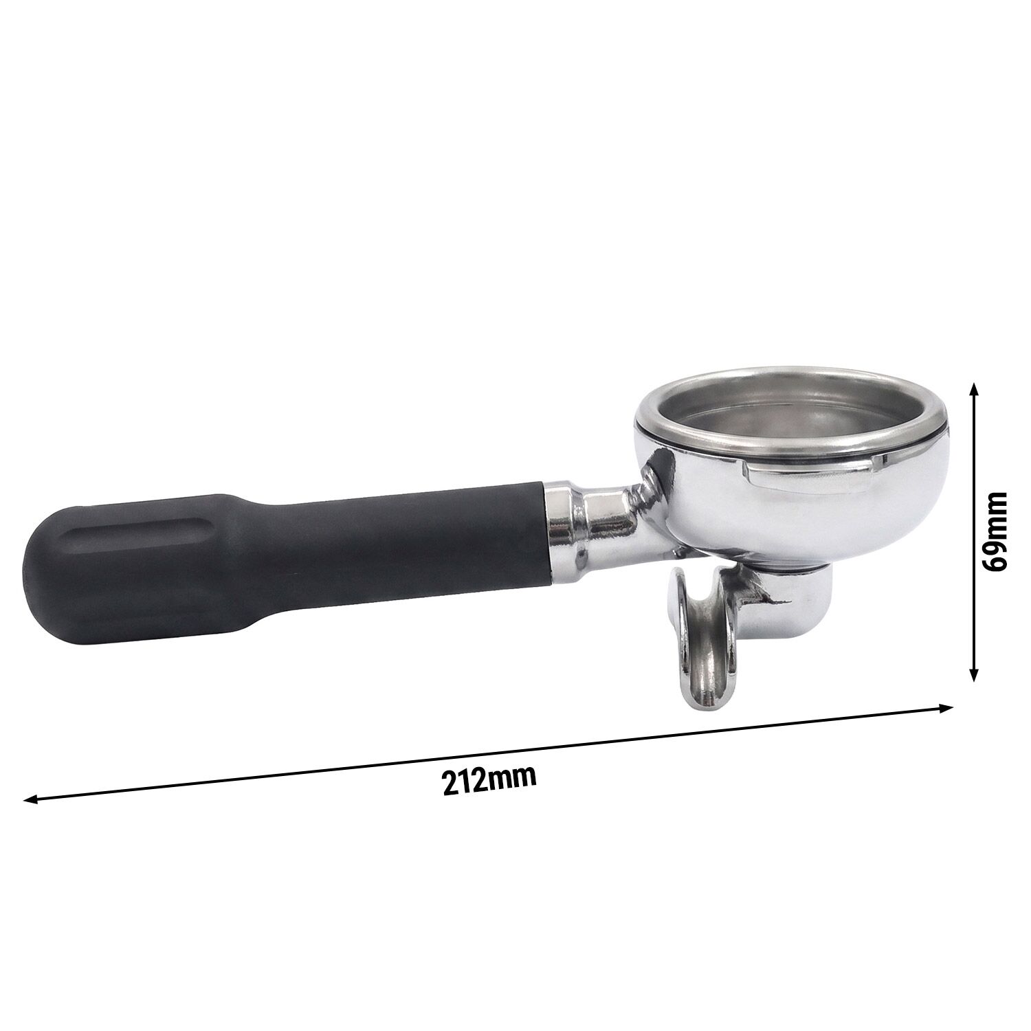 Portafilter för espressomaskiner - Ø 58,8 mm - 1‑vägs utlopp - med filterinsats 8 g - passar till KMF/KMCF