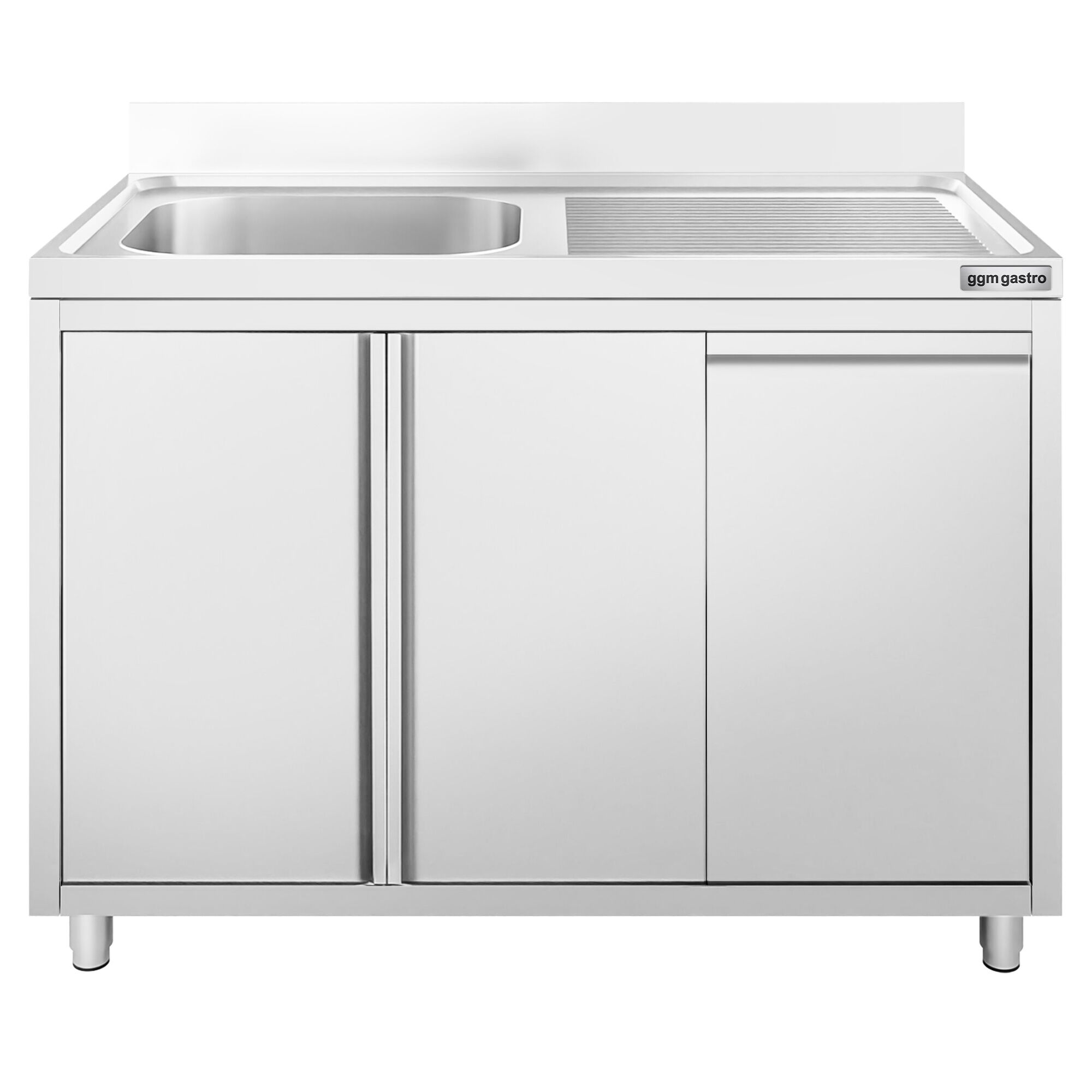 Meuble plonge PREMIUM - 1200x700mm - avec poubelle intégrée et 1 bac à gauche