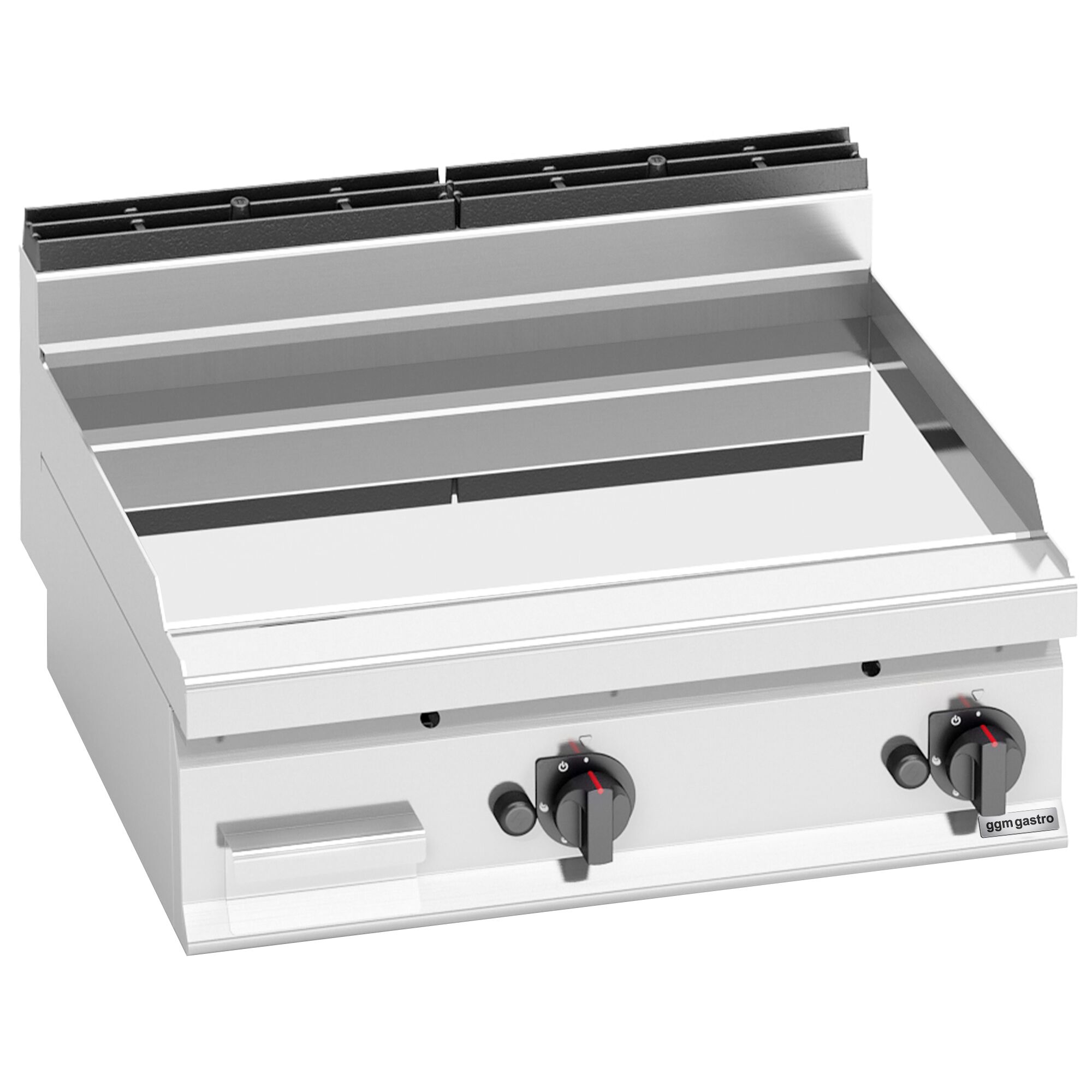 Plaque de cuisson à gaz avec revêtement en chrome dur - 13,8 kW - lisse