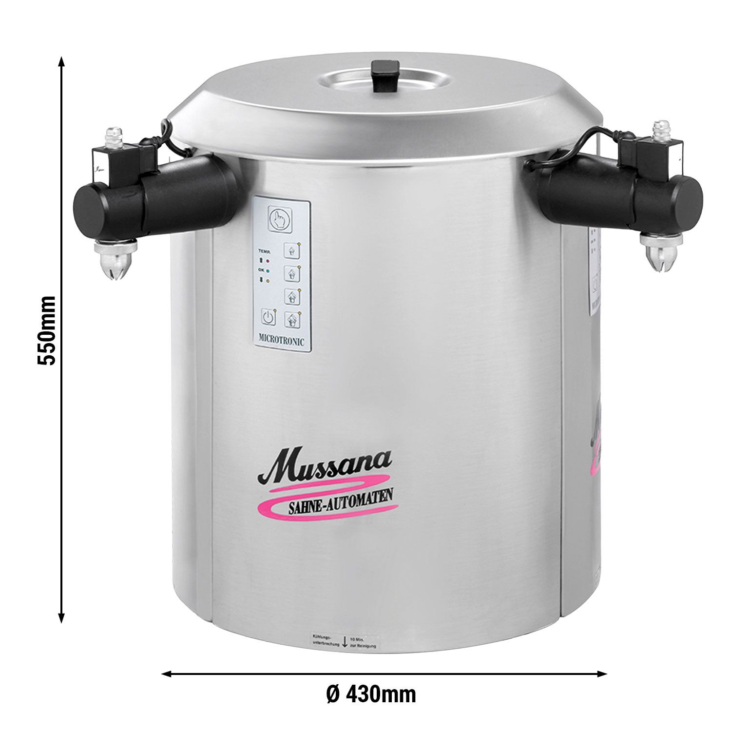 MUSSANA | DUO – Machine à chantilly – 2 × 6 litres – 500 W – 230 V – avec refroidissement
