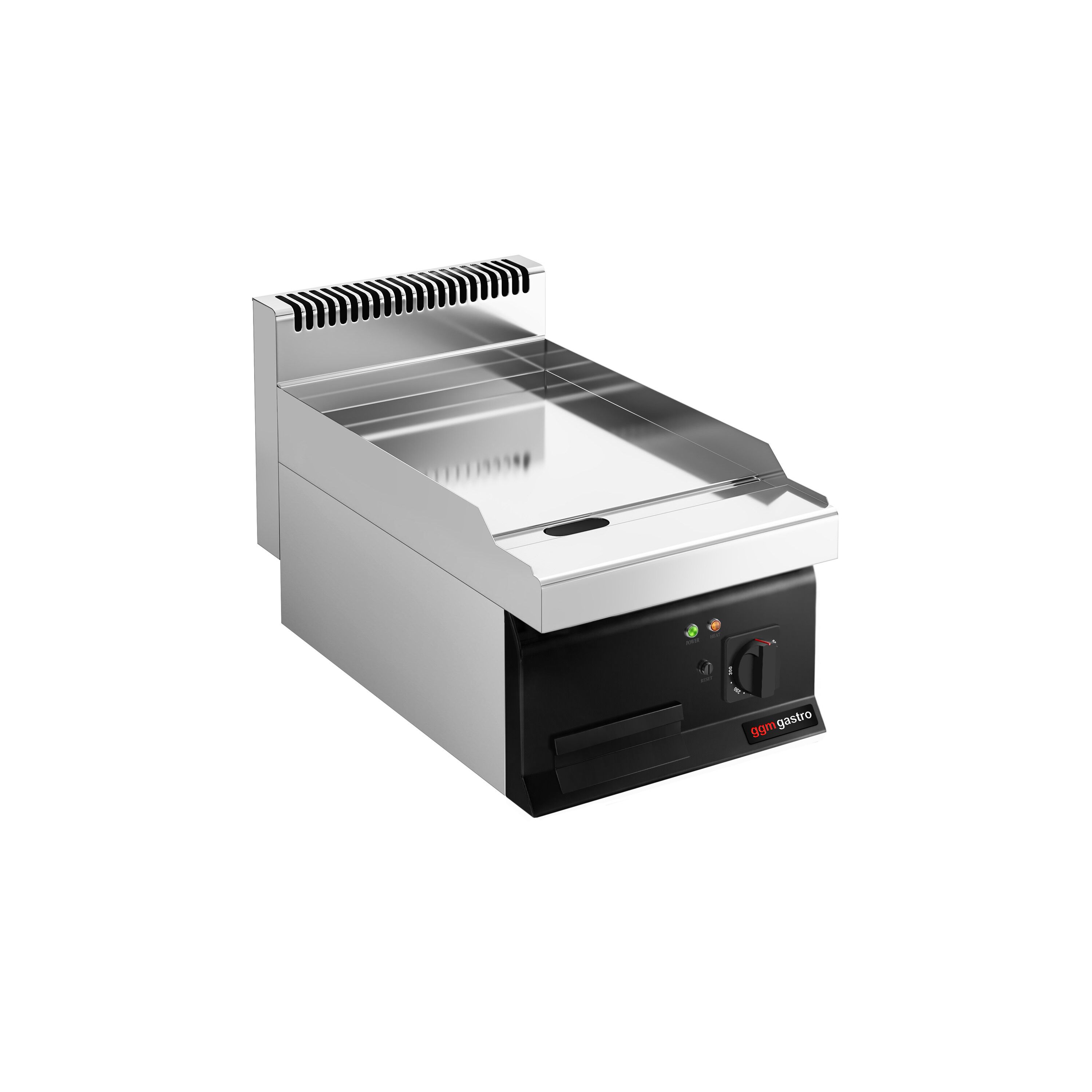 Plaque de cuisson électrique avec revêtement en chrome dur - 4,5 kW - lisse