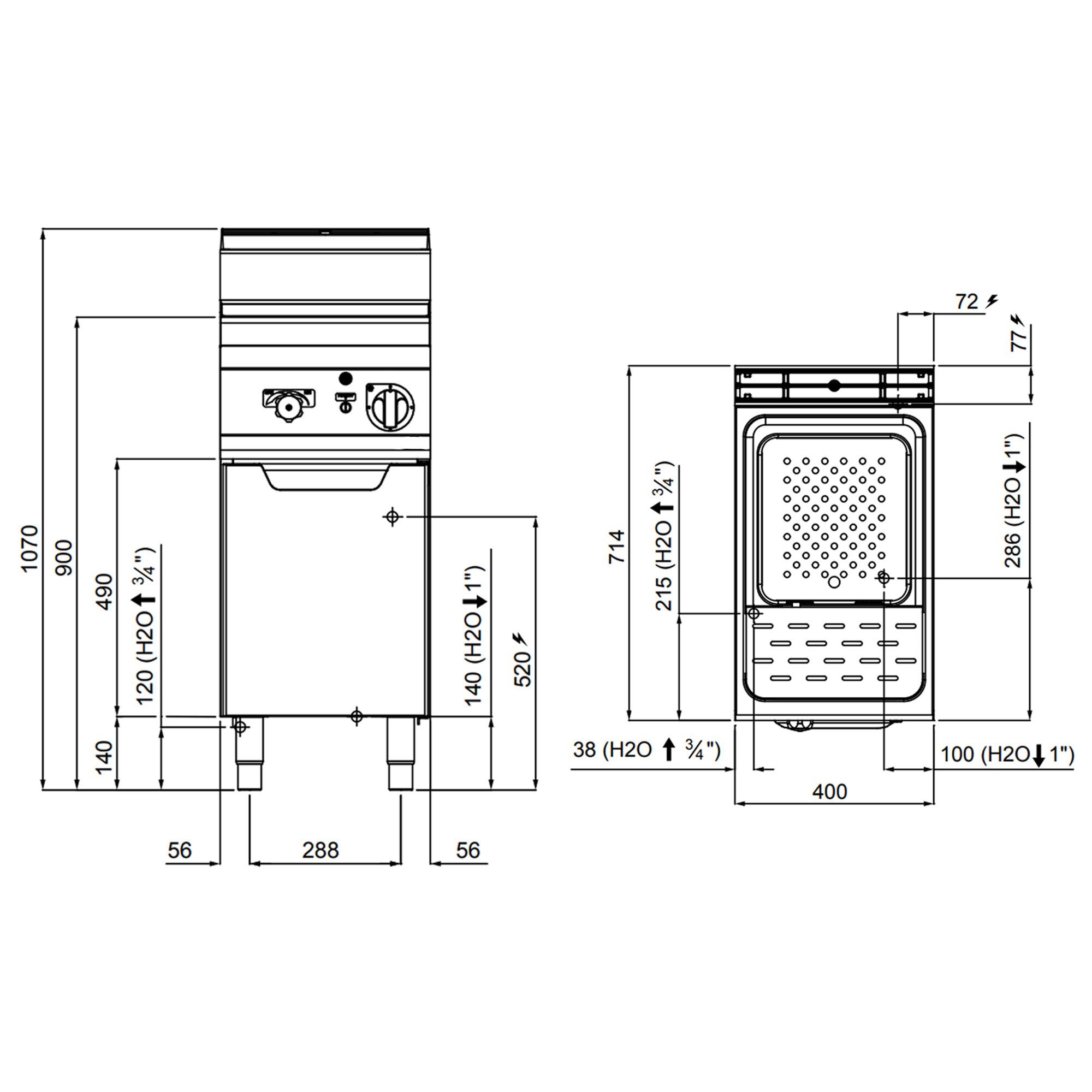 Elektro Nudelkocher - 30 Liter - 8 kW