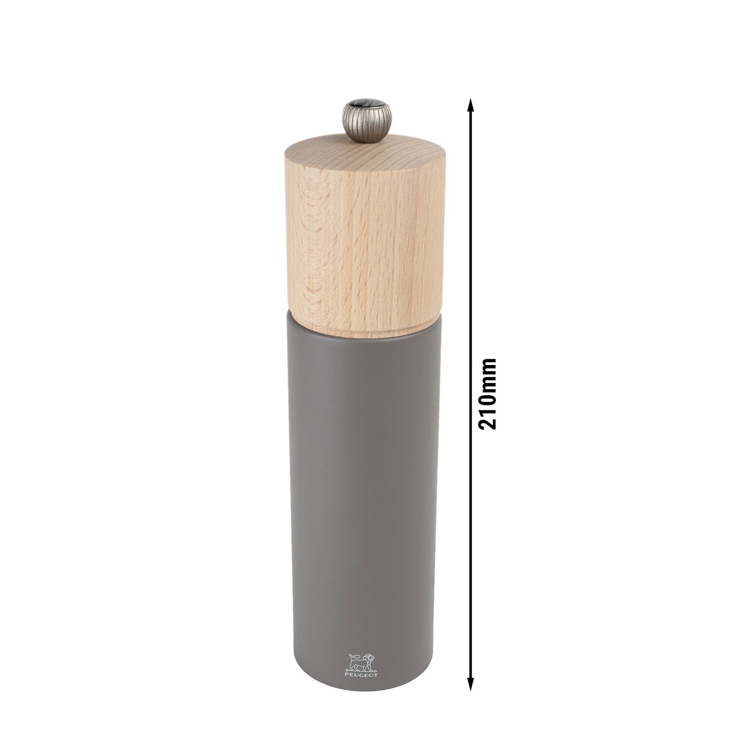 (6 pièces) PEUGEOT | BOREAL - Moulin à poivre - Bois - Gris roche - Hauteur : 210 mm
