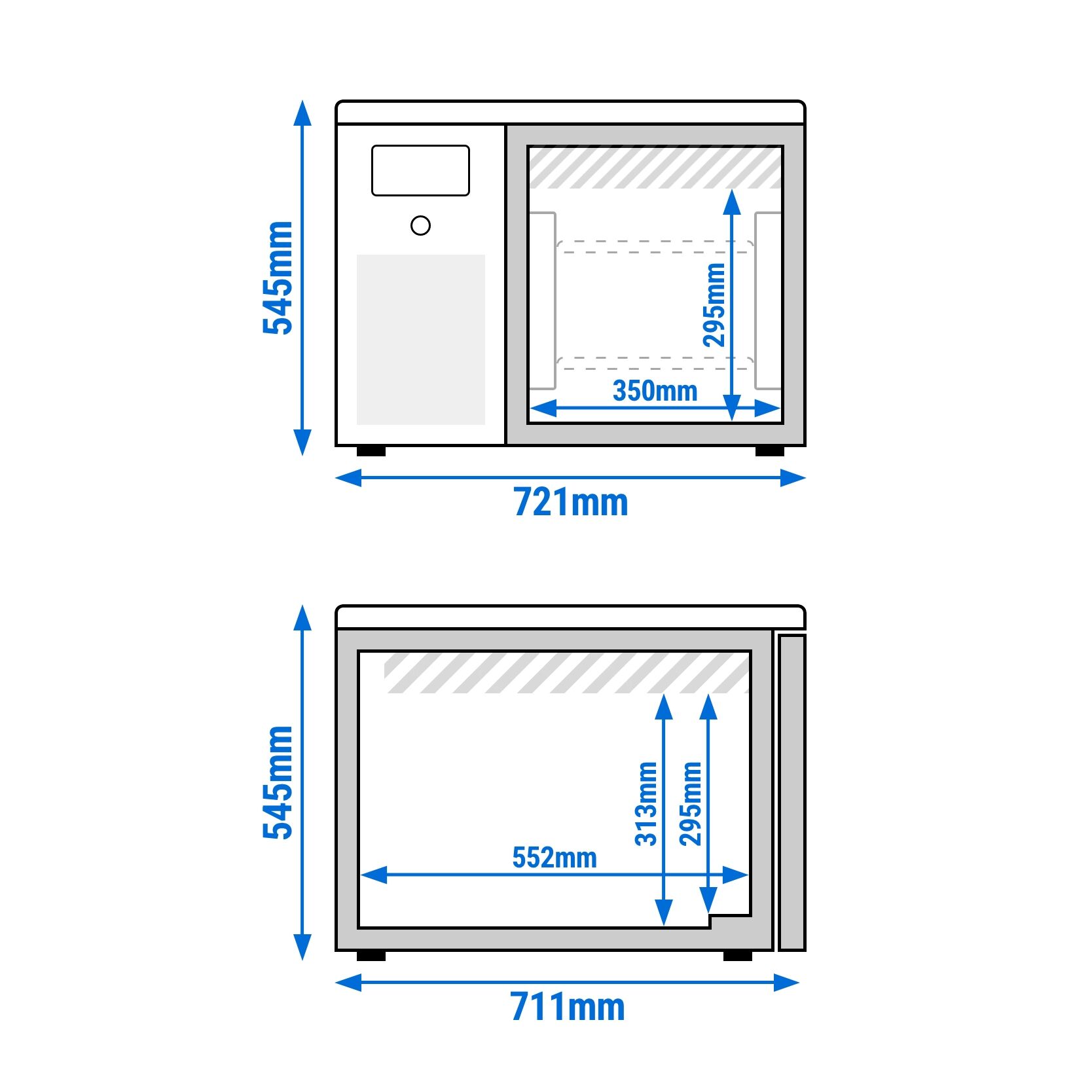 Cellule de refroidissement rapide - écran tactile - 68 litres - 3 x GN 1/1 ou EN 600 x 400