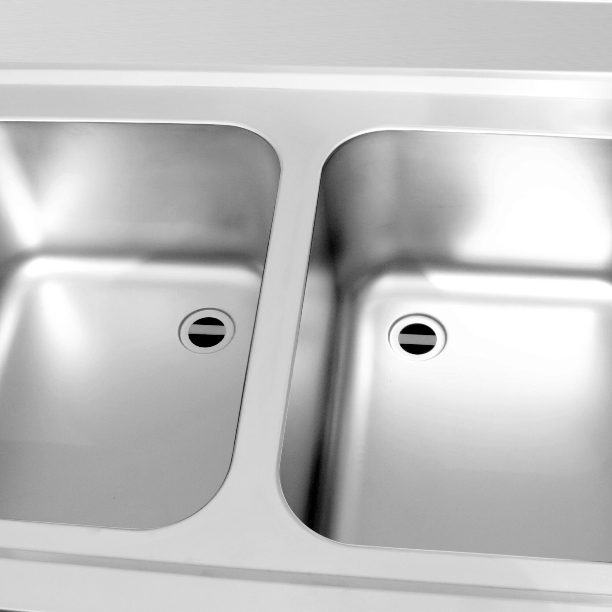 Meuble évier ECO - 1800 x 700 mm - avec 2 bacs au centre
