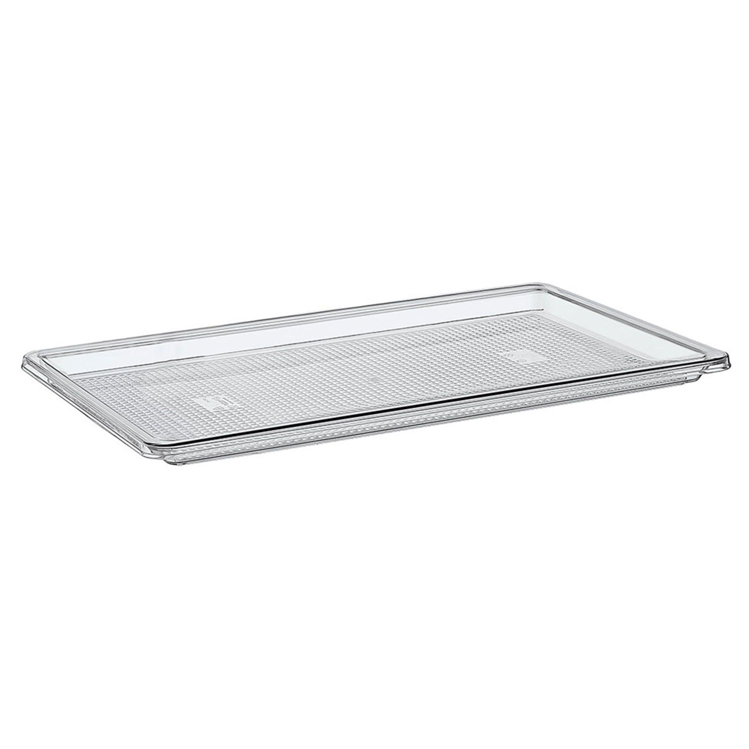 Plateau GN 1/2 - Polycarbonate - 325x265mm - Hauteur:20mm - Transparent - empilable, compatible lave-vaisselle, micro-ondes, résistant de -40°C à +99°C