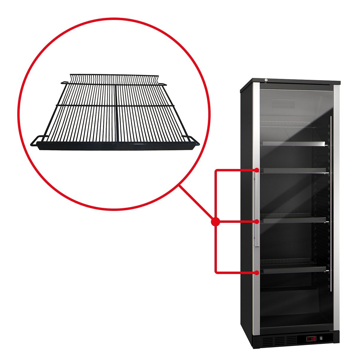 Ablagerost - 530x426mm - passend für Weinkühlschrank WKFA400 & WKEF400