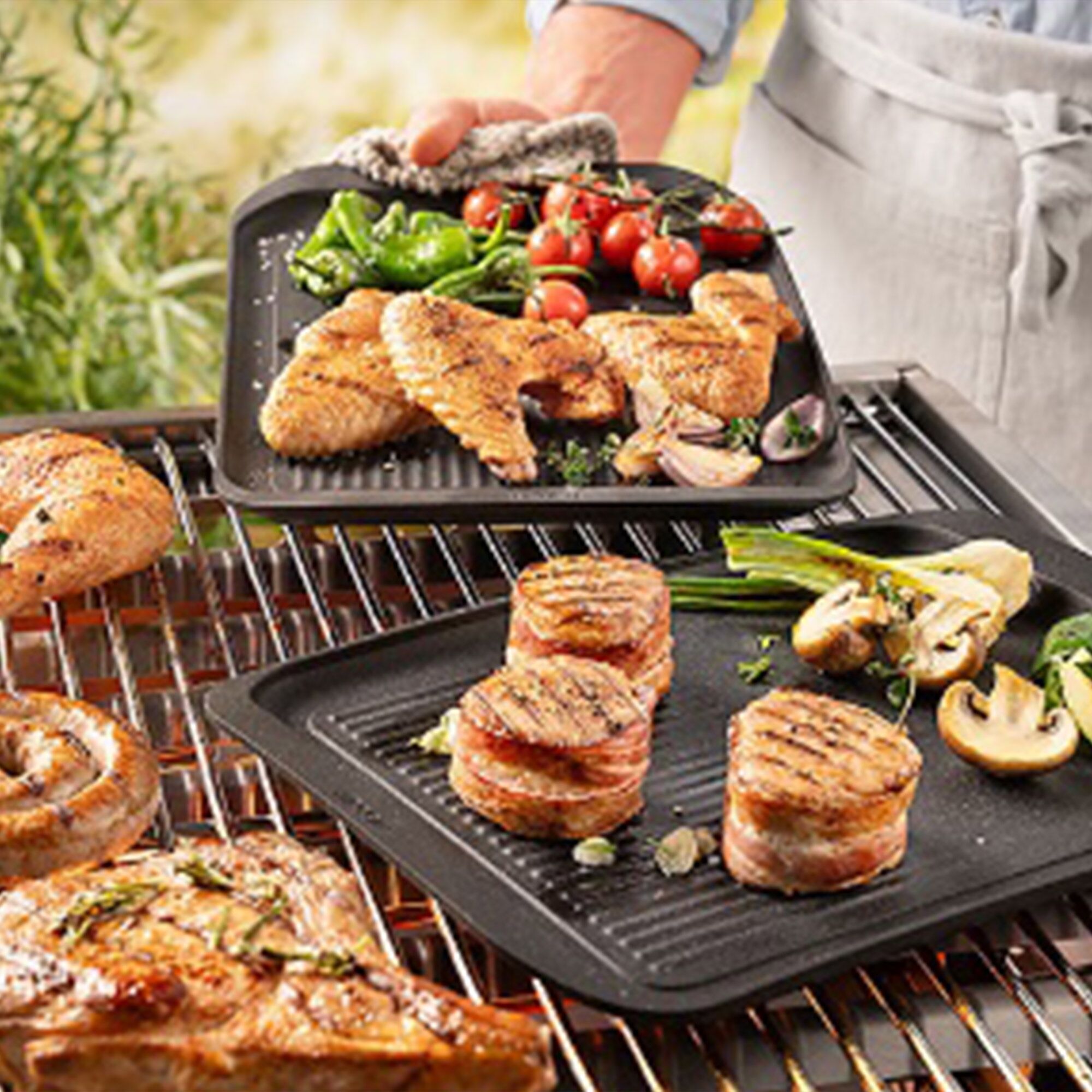 Plaque de cuisson double PREMIUM - 300 x 225 mm