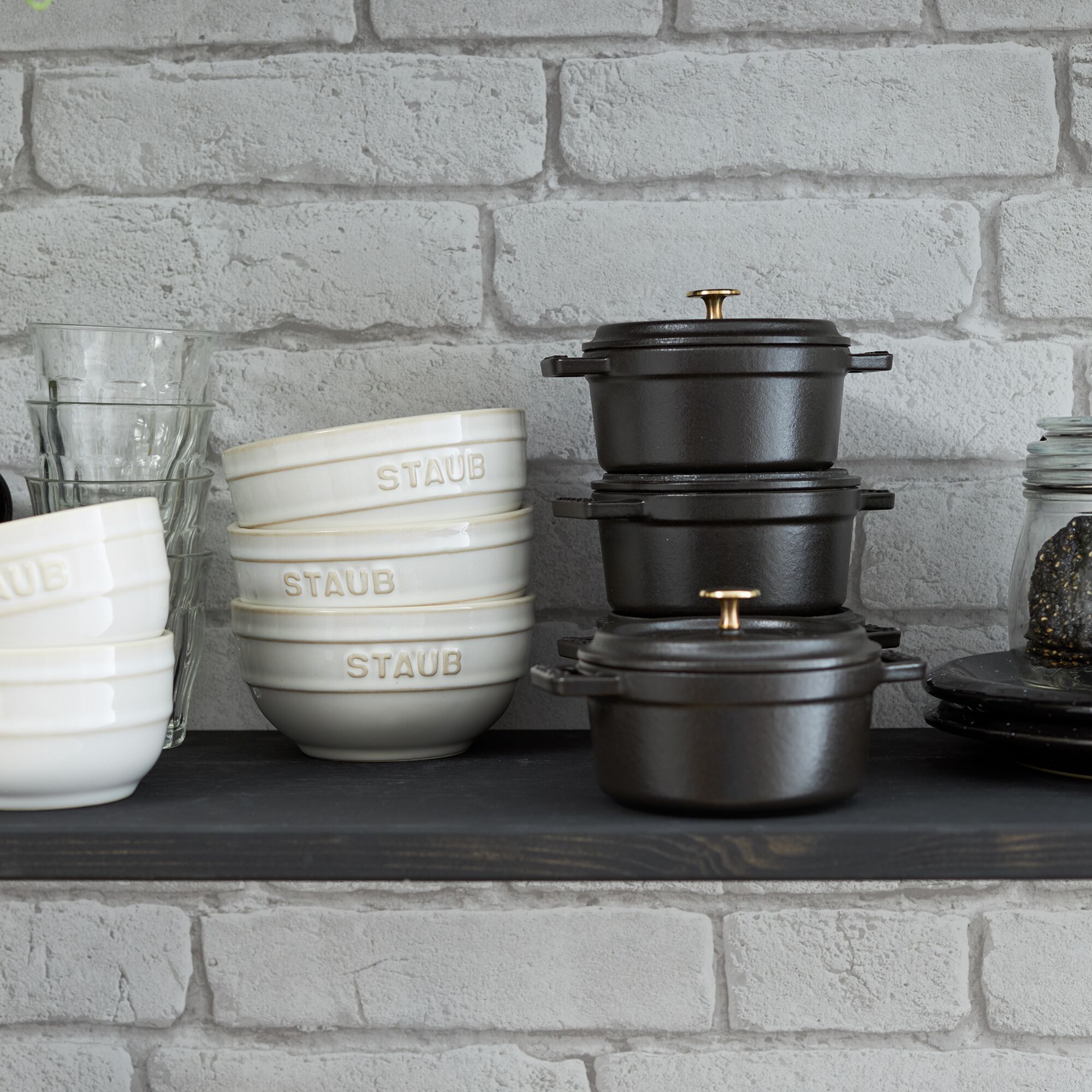 STAUB | Mini Cocotte Round Enamelled Cast Iron Casserole Dish – Ø10 cm – Black