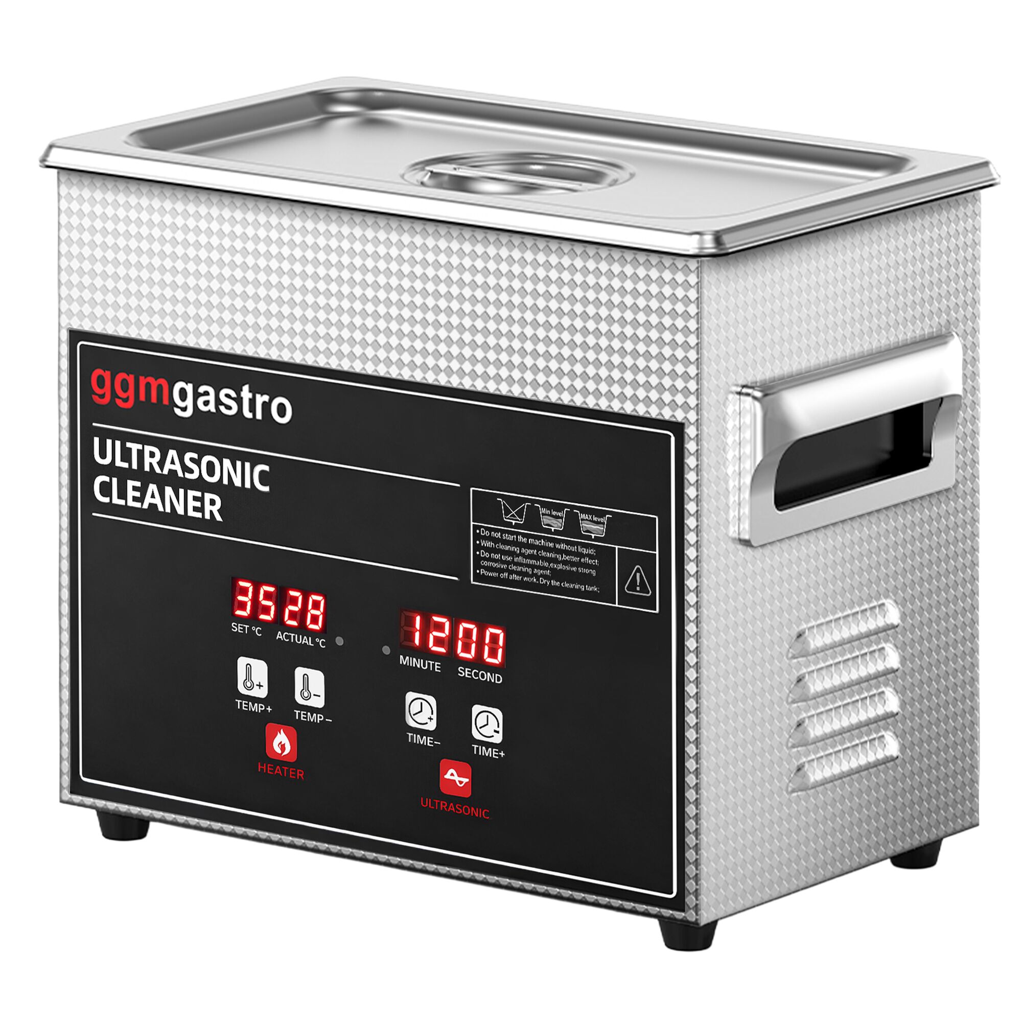 Nettoyeur à Ultrasons - 3,2 Litres - 120 Watt Puissance Ultrasonique