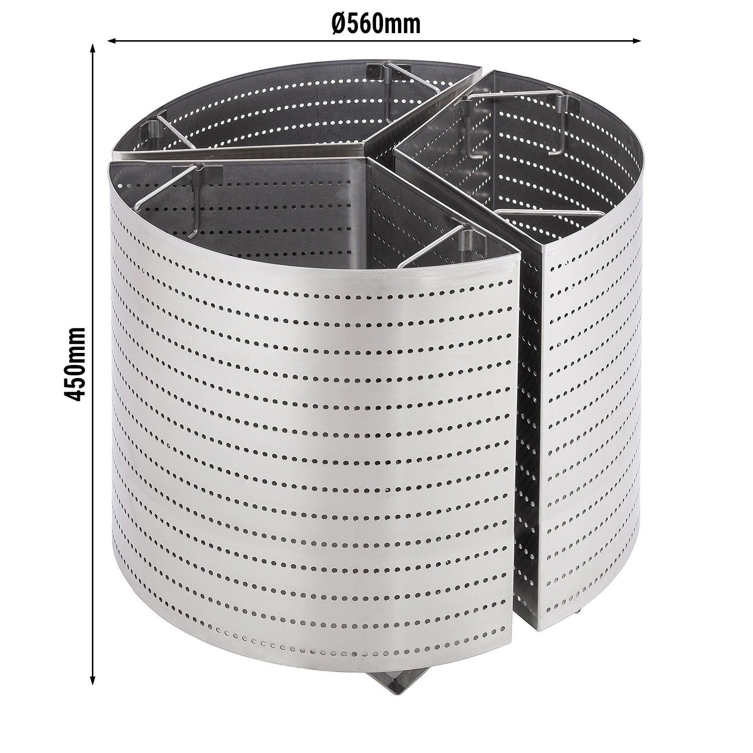 3x GN 1/3 Fryer Basket Set for Boiling Pan 900 Series - Ø710xH450mm - GN 1/1 - for Boiling Pans 200L