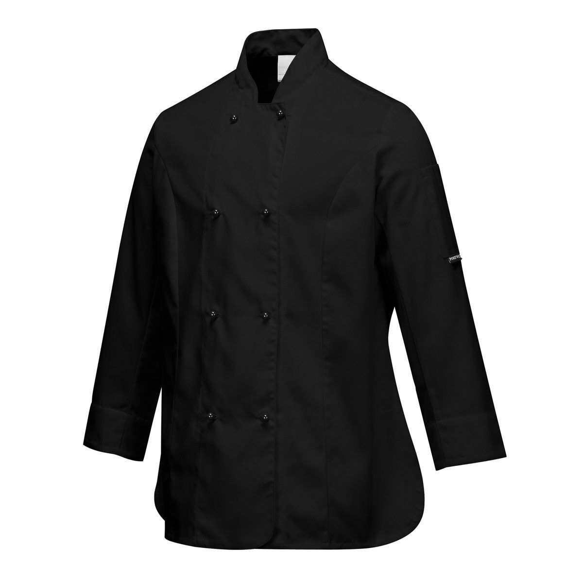 (5 pièces) Veste de cuisine femme manches longues - Noir - Taille : L
