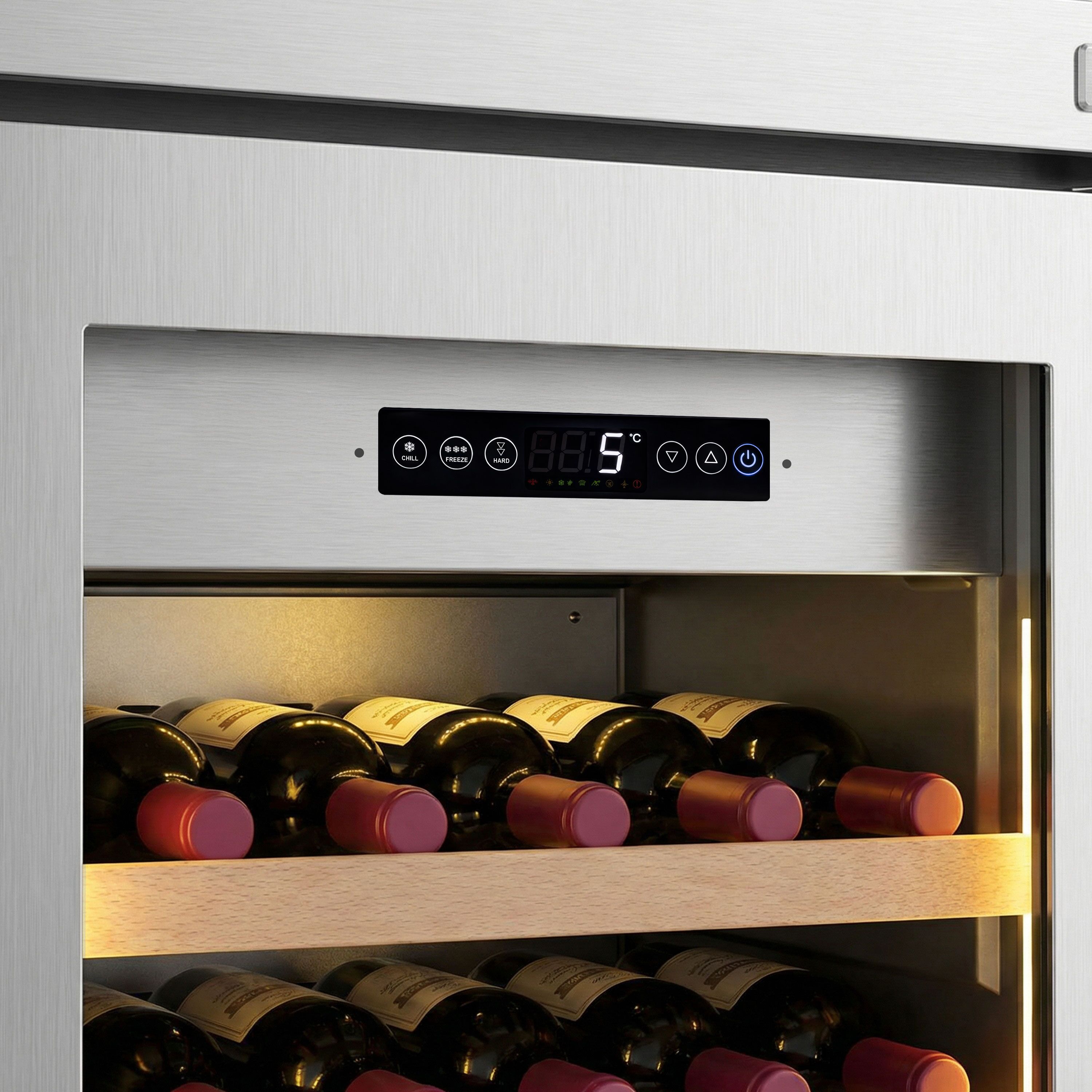 Cave à Vin - 2 Zones Climatiques - 100 Litres - max. 72 Bouteilles