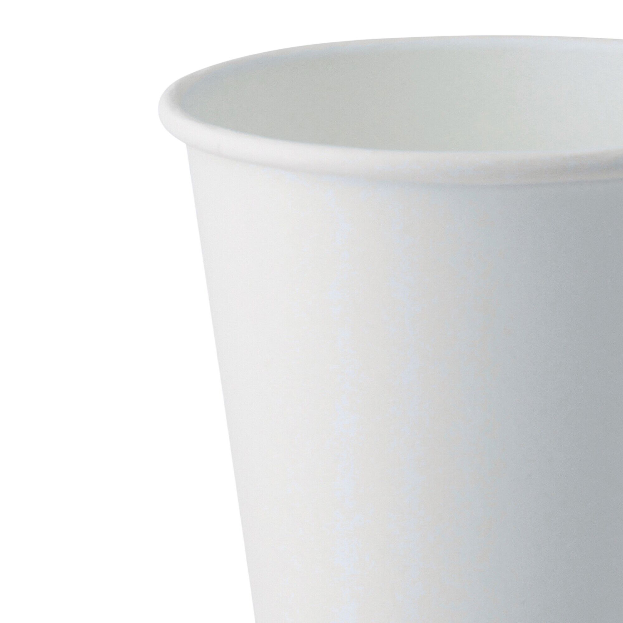 (1000 pcs) Couvercle réutilisable - Transparent - compatible avec 300ml Gobelet en carton Ø90mm Blanc