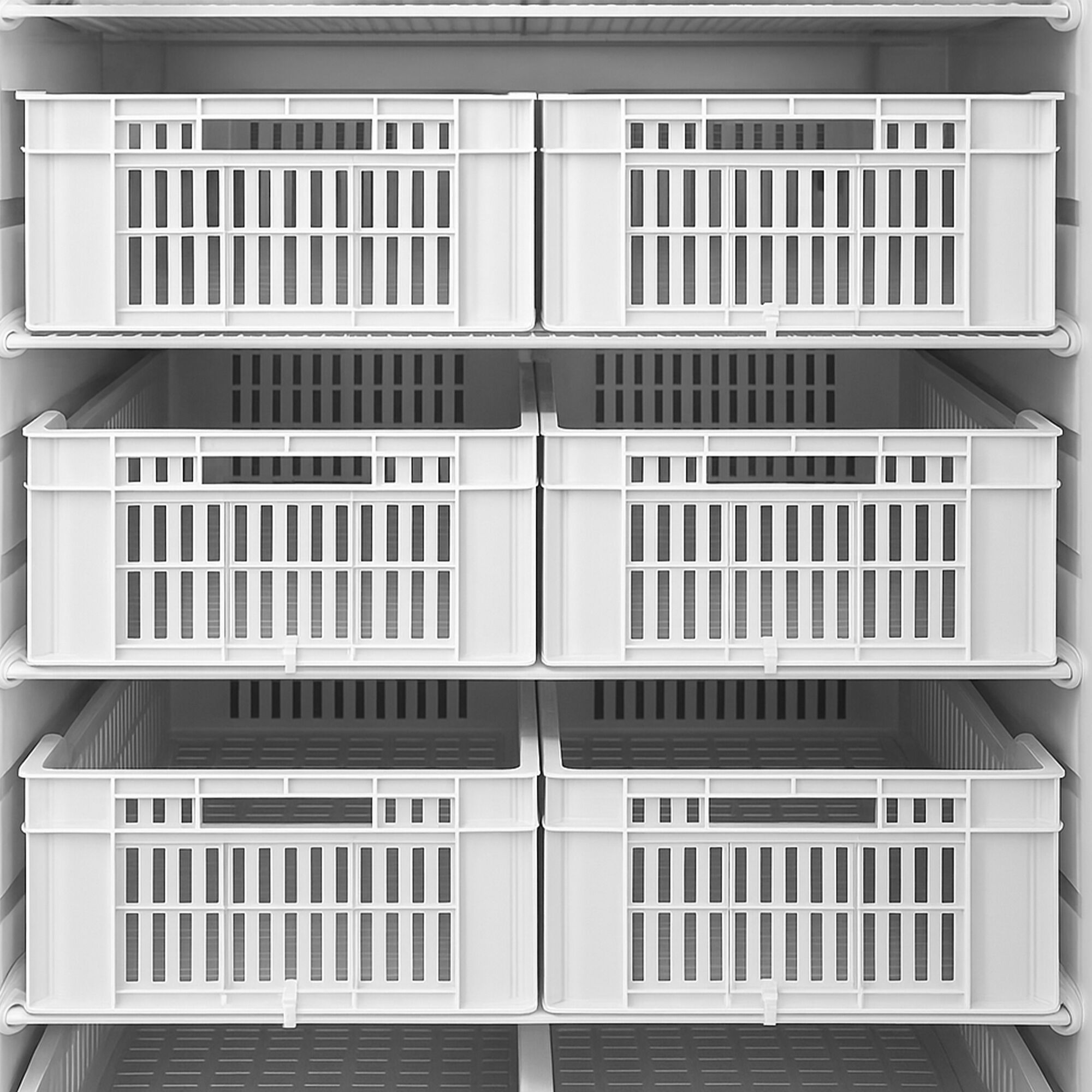 Congélateur de stockage ECO – 600 litres – avec 1 porte et 11 paniers – intérieur de la porte en plastique – Noir