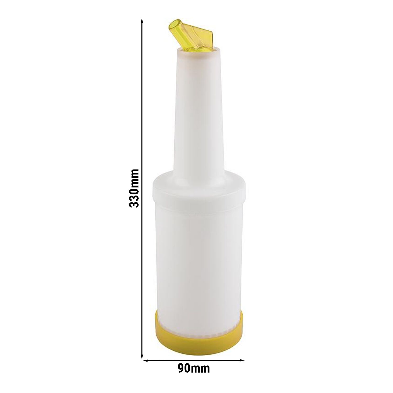 (6 pcs) Distributeur de sauce - avec bouchon à vis - 0,85L - Polypropylène