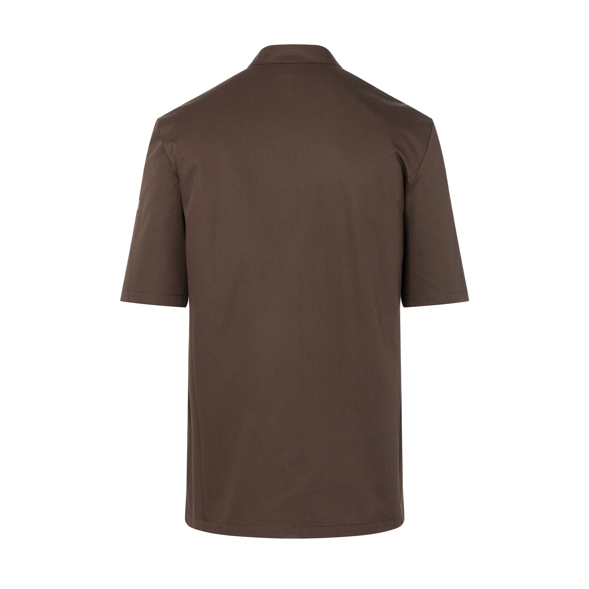 KARLOWSKY | Gustav Men's Chef Jacket – Short Sleeve - Light Brown - Size 44 - Press-Stud Closure
