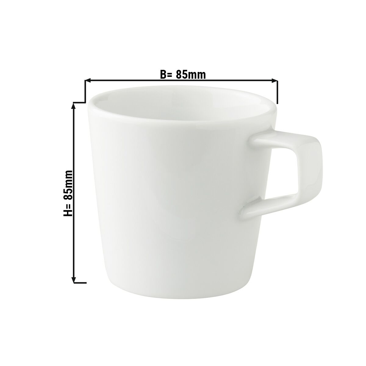 (12 pièces) WHITE DELIGHT – Tasse à café – 250 ml – Blanc