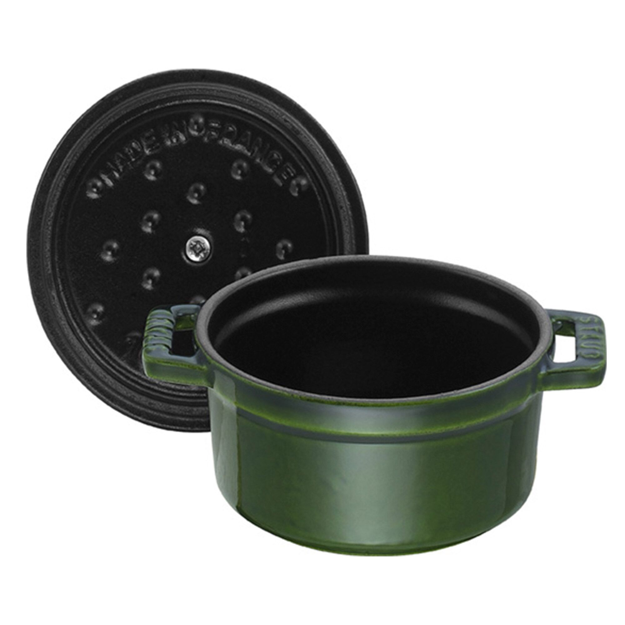 STAUB | Mini Cocotte Round Enamelled Cast Iron Casserole Dish – Ø10 cm – Basil Green