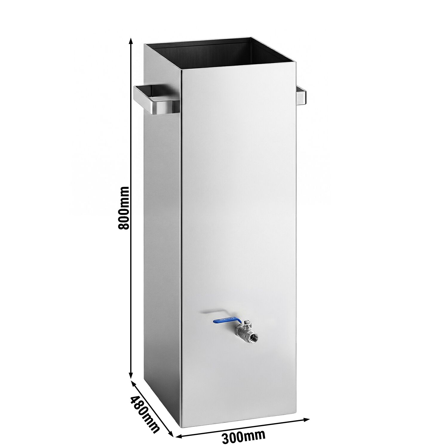Cleaning Tank for Chicken Rotisserie Skewers - 300x480x800mm - Stainless Steel