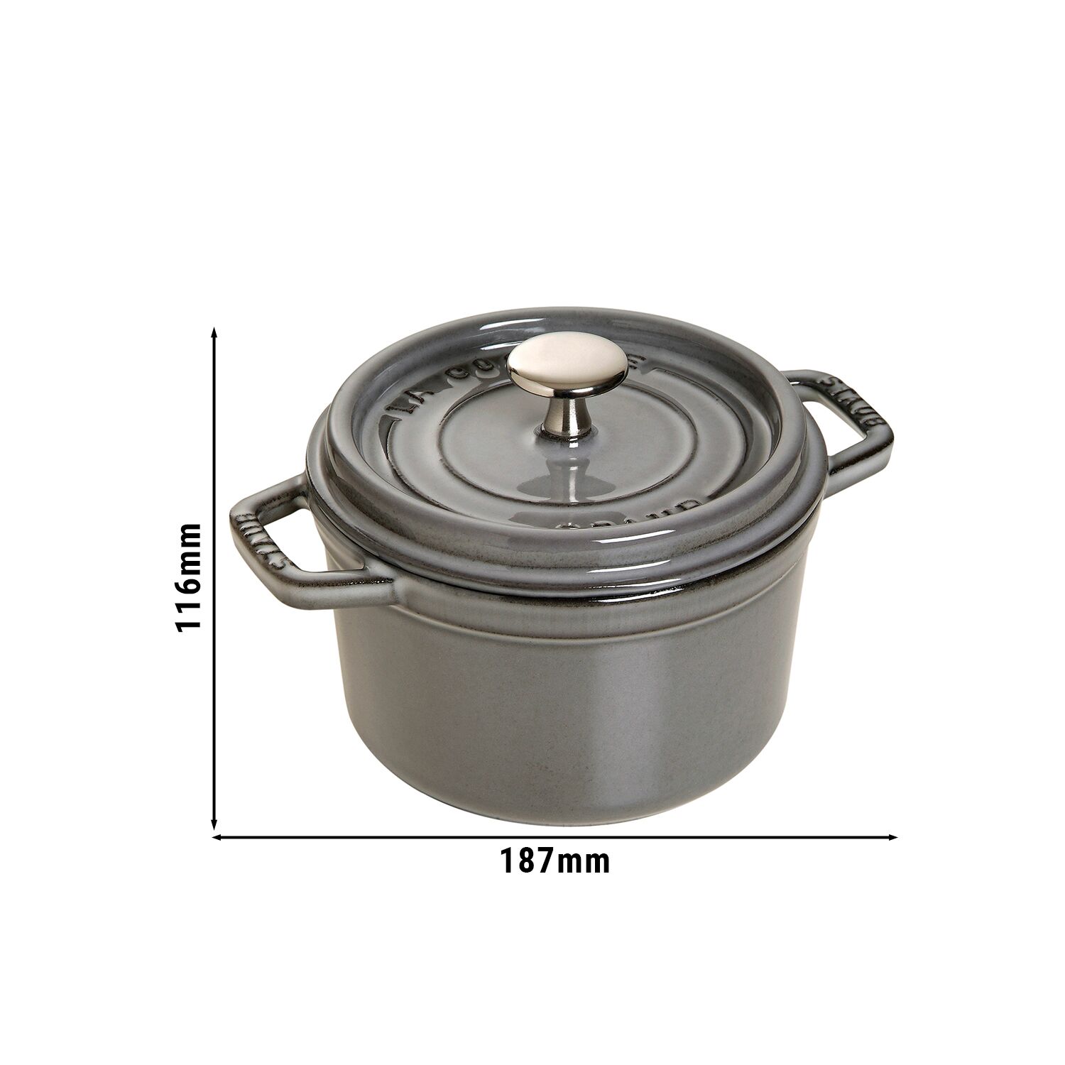 STAUB | LA COCOTTE - Cocotte - Ø 140mm - Gjutjärn - Grafitgrå