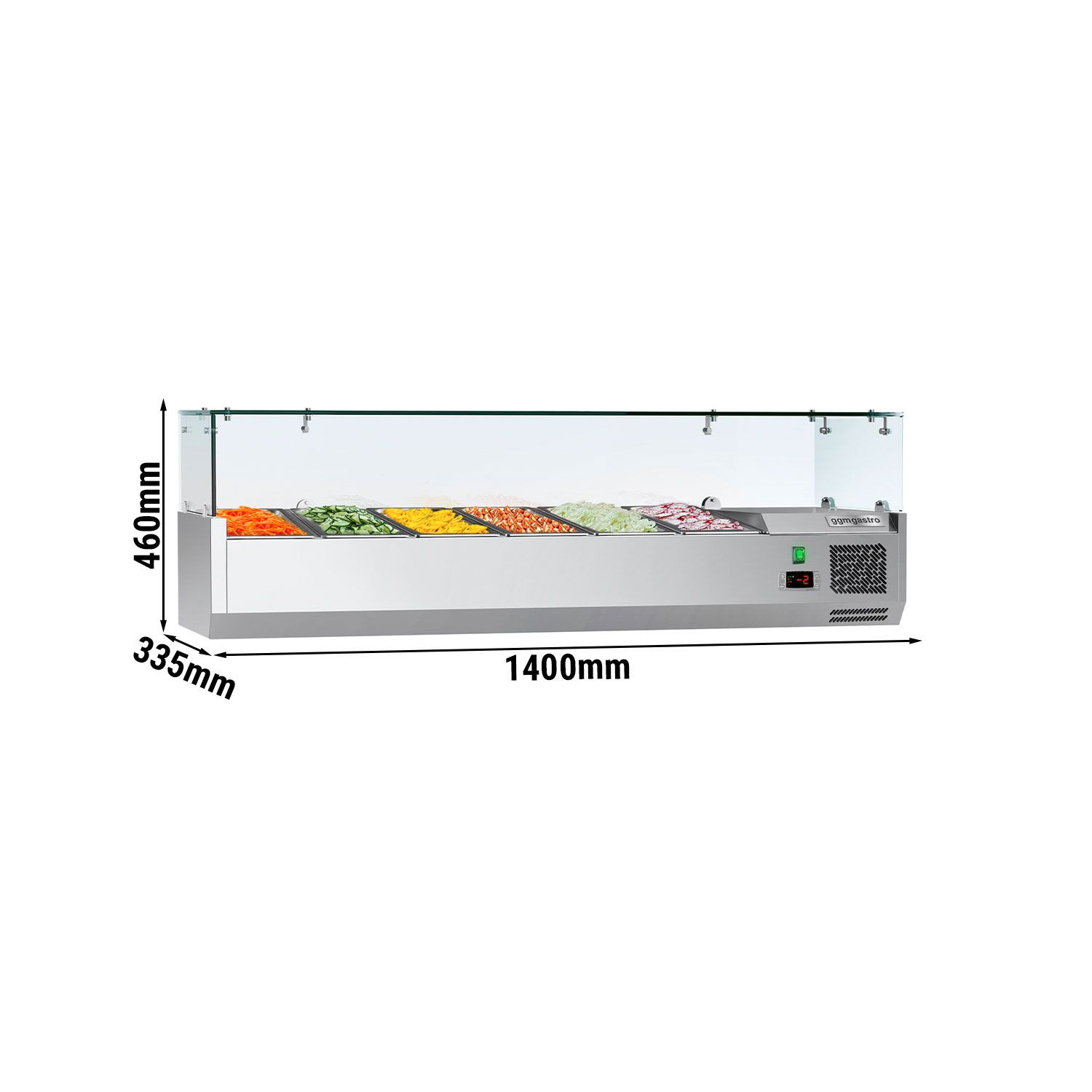 Vitrine Réfrigérée à Ingrédients ECO - 1400x335mm - 6x GN 1/4