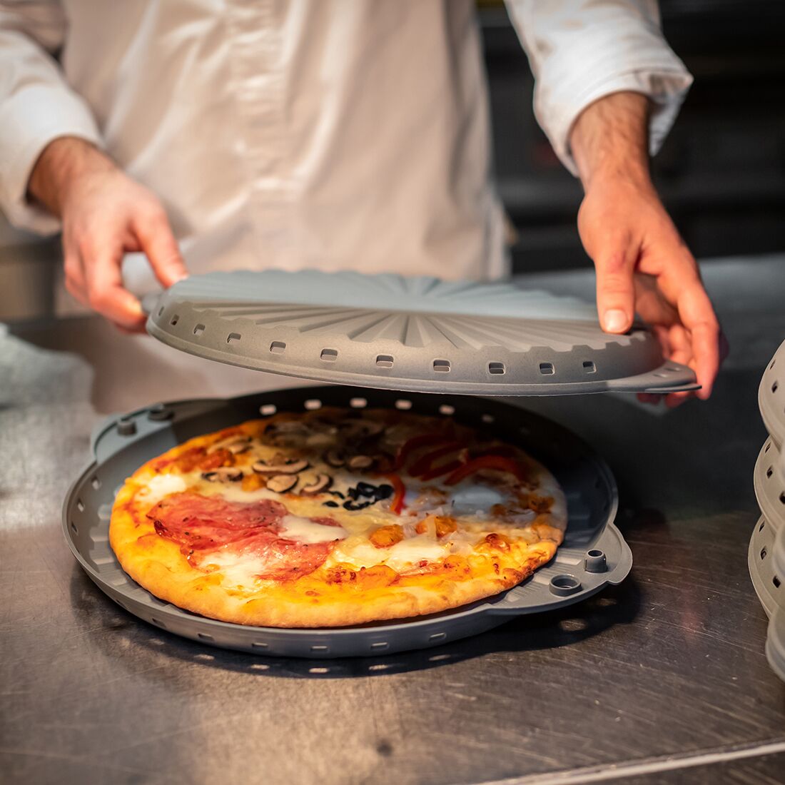 (6 pcs) Boîte à pizza - RÉUTILISABLE - 39.7x34x5.1cm