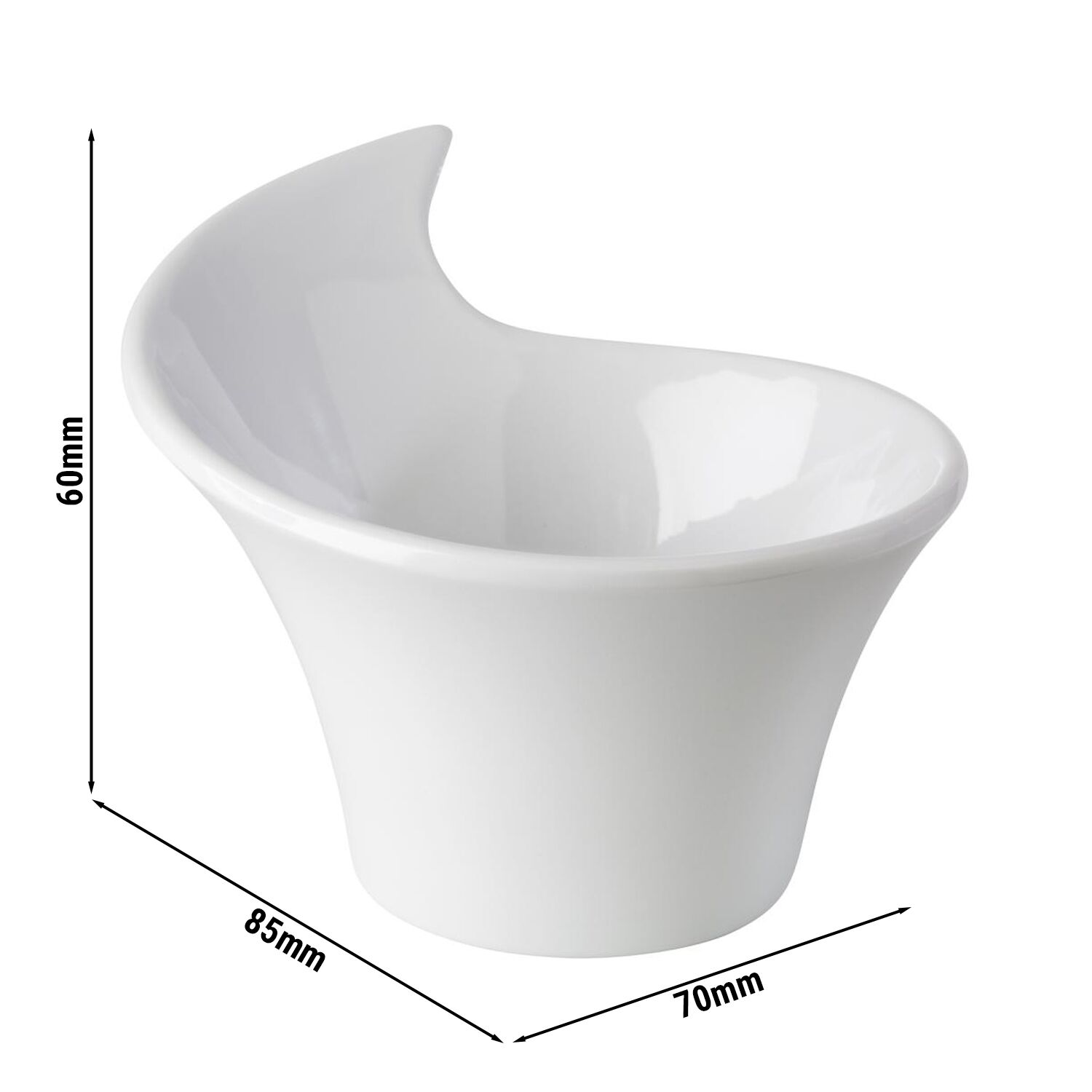 (12 pièces) Coupelles à sauce - FRIENDLY - PET - 70 ml - 85 x 70 mm - Blanc