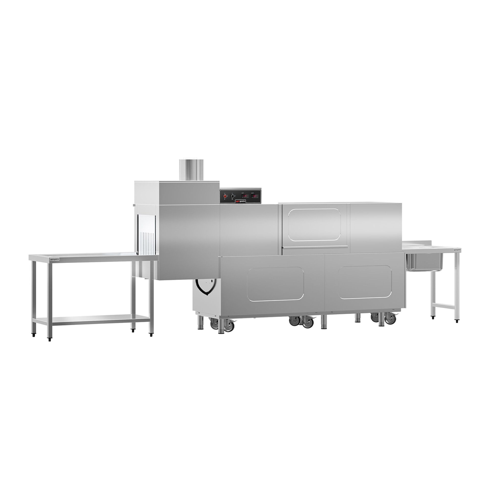 Lavastoviglie con trasporto a cestello professionale - Elettronica - 31,00kW - con tunnel di asciugatura