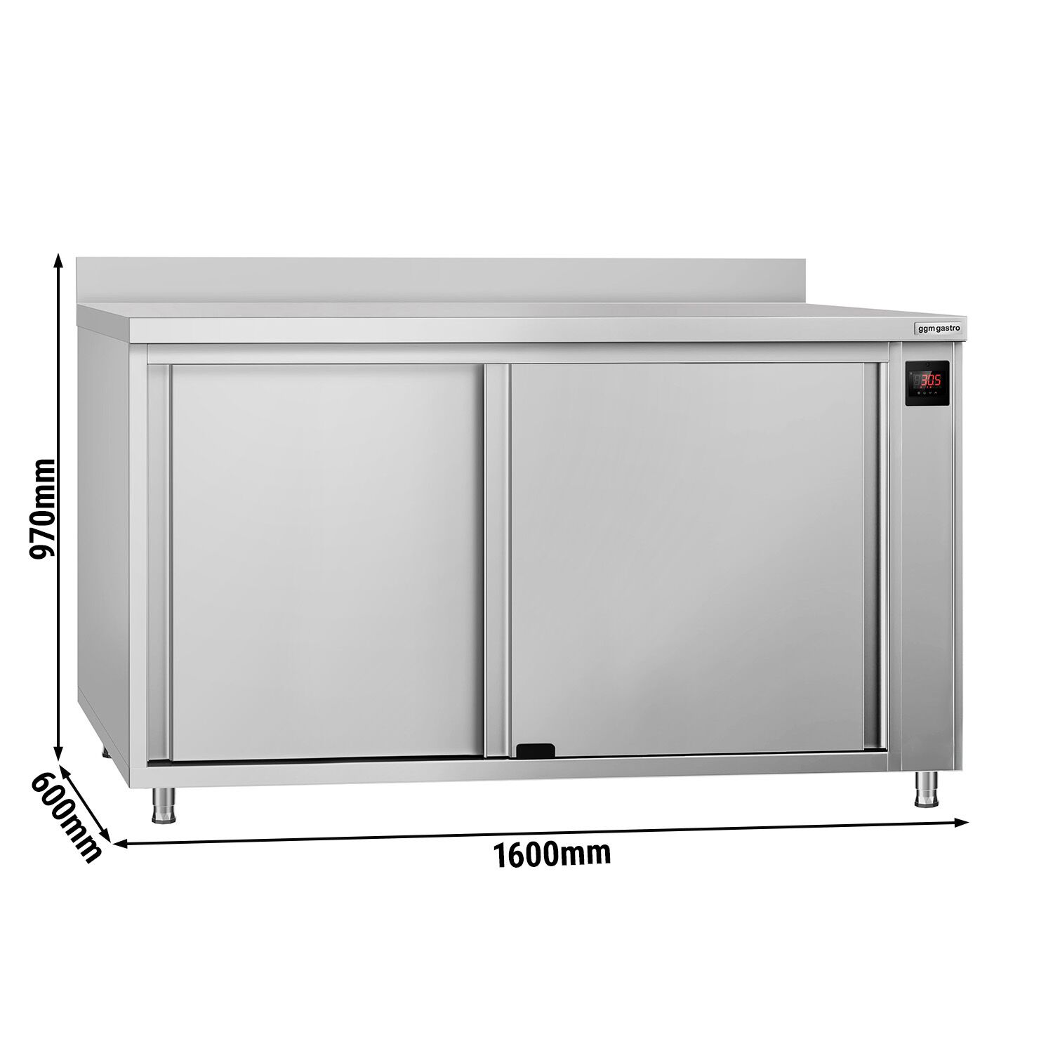Armoire chauffante professionnelle - 2kW - 1 étagères - 1600x600x970mm