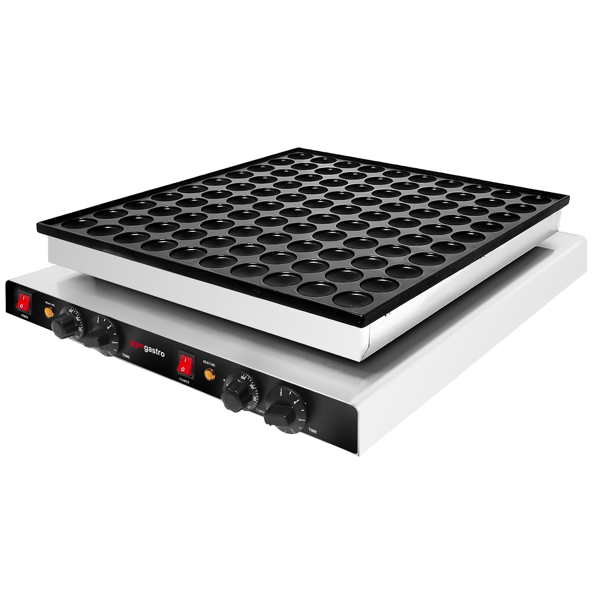 Gaufrier – simple – manuel – 3 kW – Forme : poffertjes – pour 100 pièces