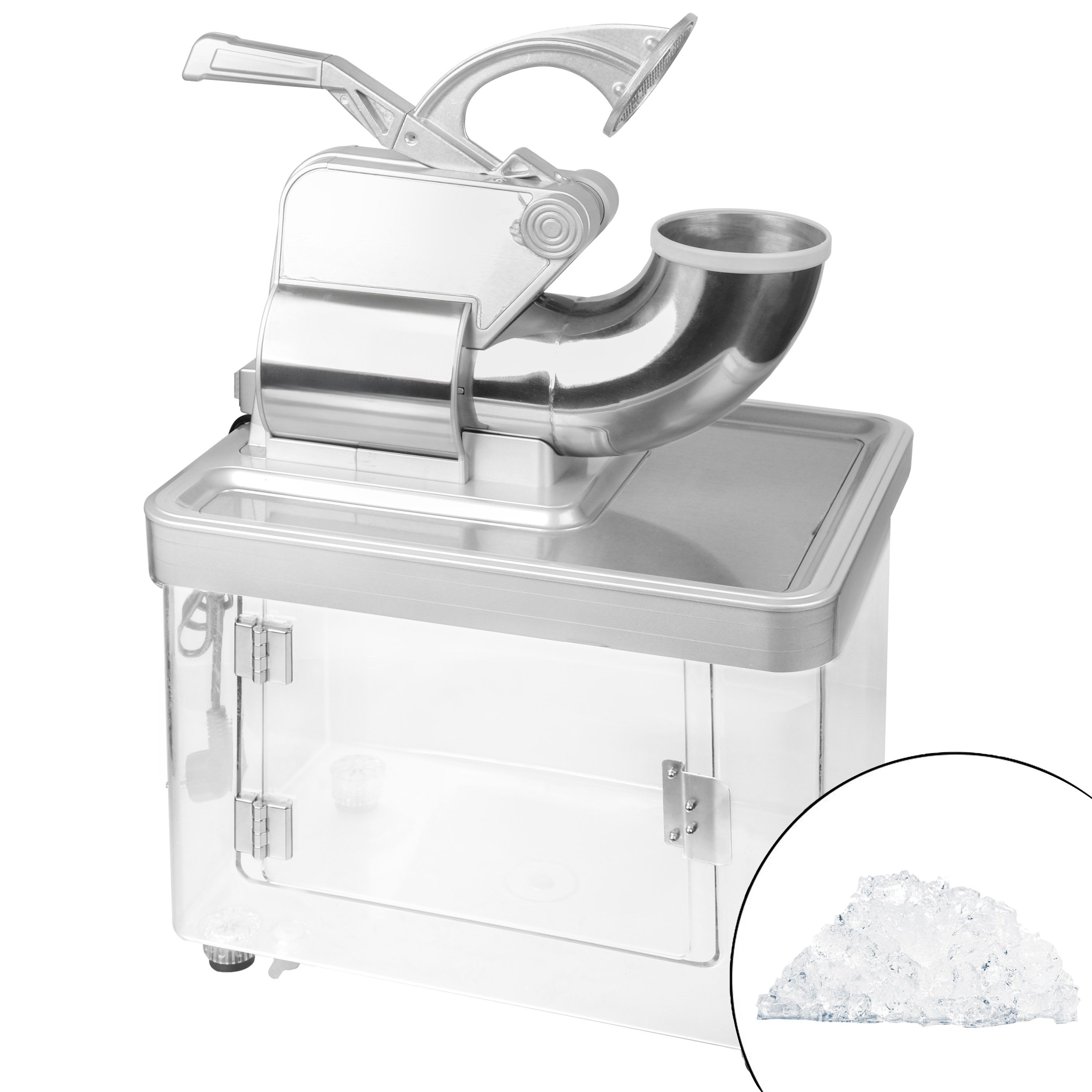 Broyeur à glace - 5,0kg/min - 350W - Acier inoxydable - avec bac collecteur 1,0kg