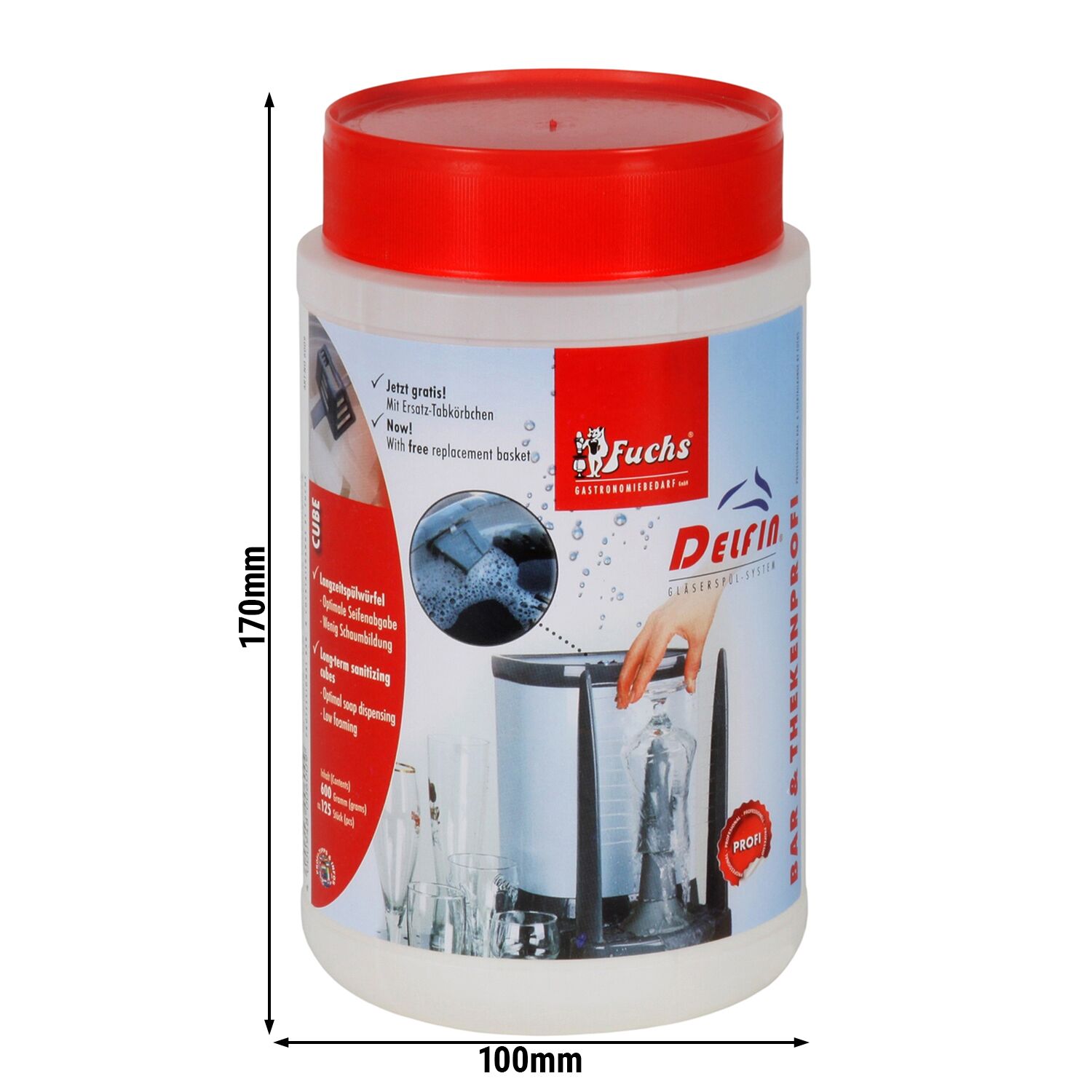FUCHS | Cubes de lavage de verres longue durée pour les systèmes de lavage de verres DELFIN® TS - 600 grammes - 125 pièces