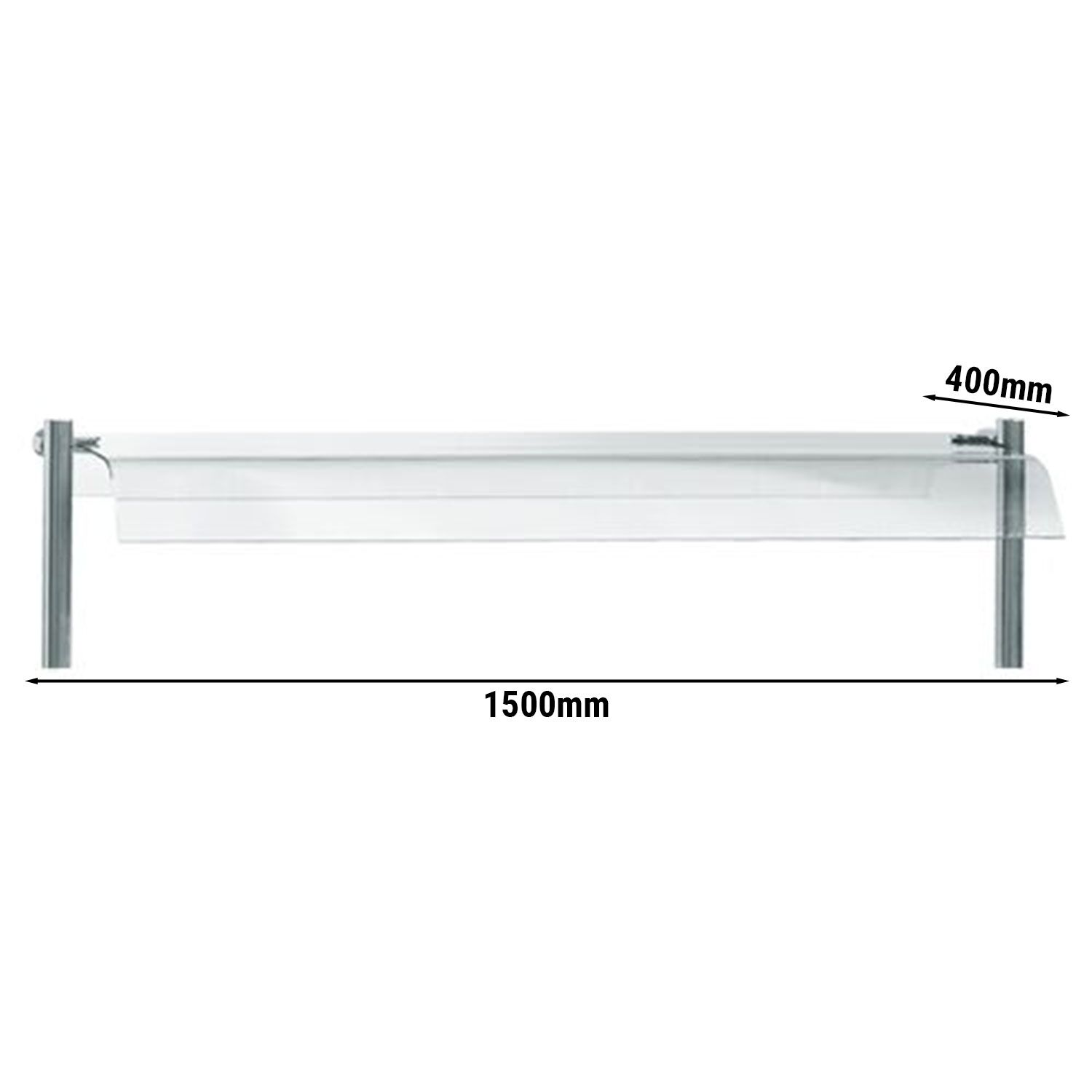 Support de verre - KOPENHAGEN - 1500x400x3mm - compatible avec BVI800-4 & BVI800
