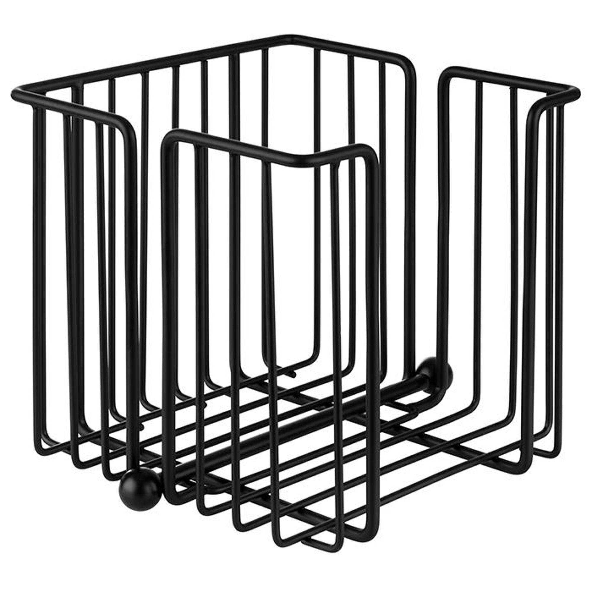 (6 pcs) Porte-serviettes cocktail - URBAN - Métal - pour env. 120 serviettes cocktail - 190x190x180mm - Noir - incl. poids
