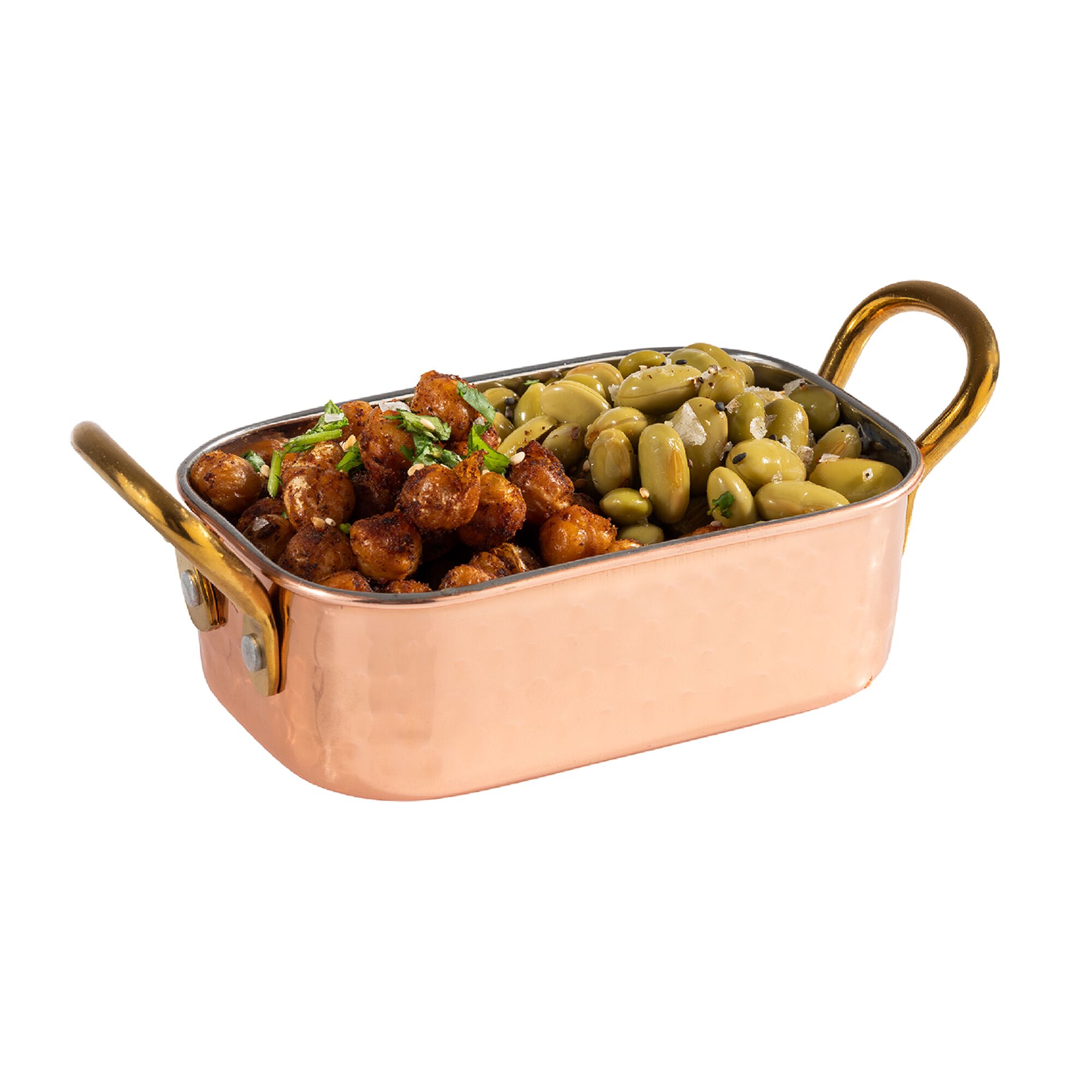 (6 st) Gjutjärnspanna - MUMBAI - 6-pack - rostfritt stål - 0,25 l - 125x85 mm - hamrad yta