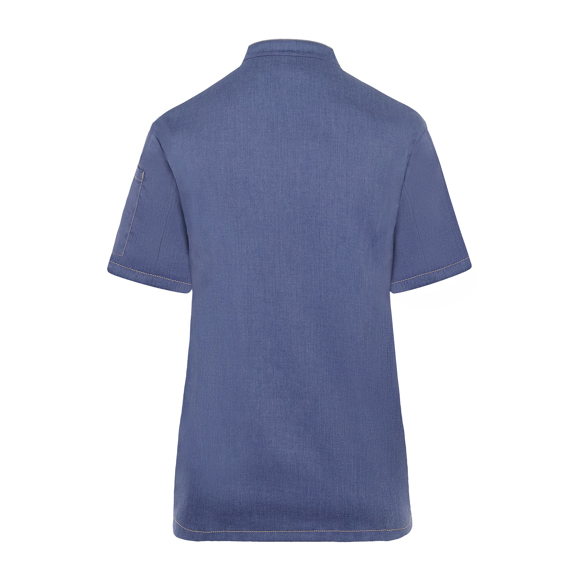 KARLOWSKY | Veste de cuisine manches courtes femme style jeans - Bleu Vintage - Taille : 54
