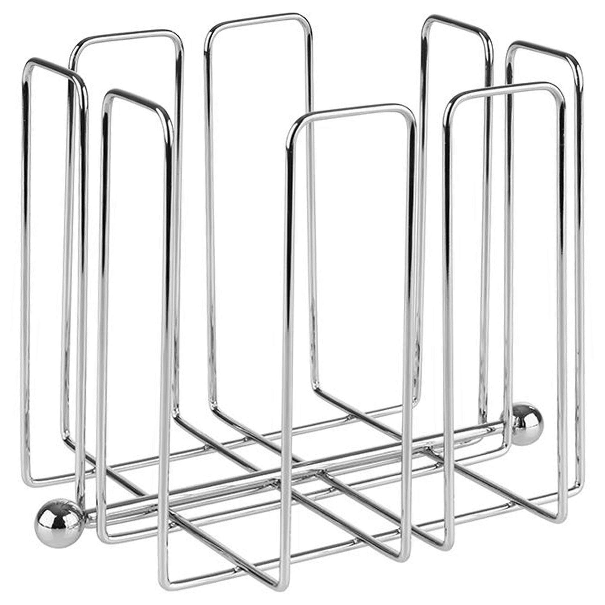 (6 pcs) Porte-serviettes cocktail - WIRE - Chromé - Métal - pour env. 150 serviettes cocktail - incl. poids