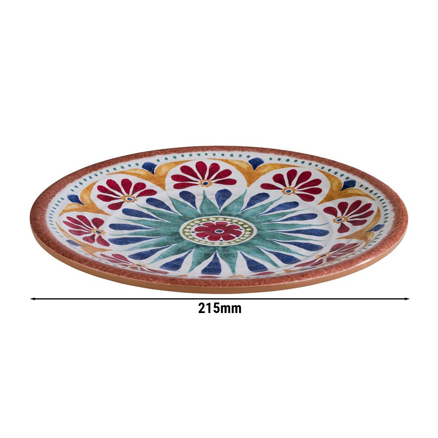 (6 pièces) ARABESQUE - Assiette - Mélamine - Ø 215 mm