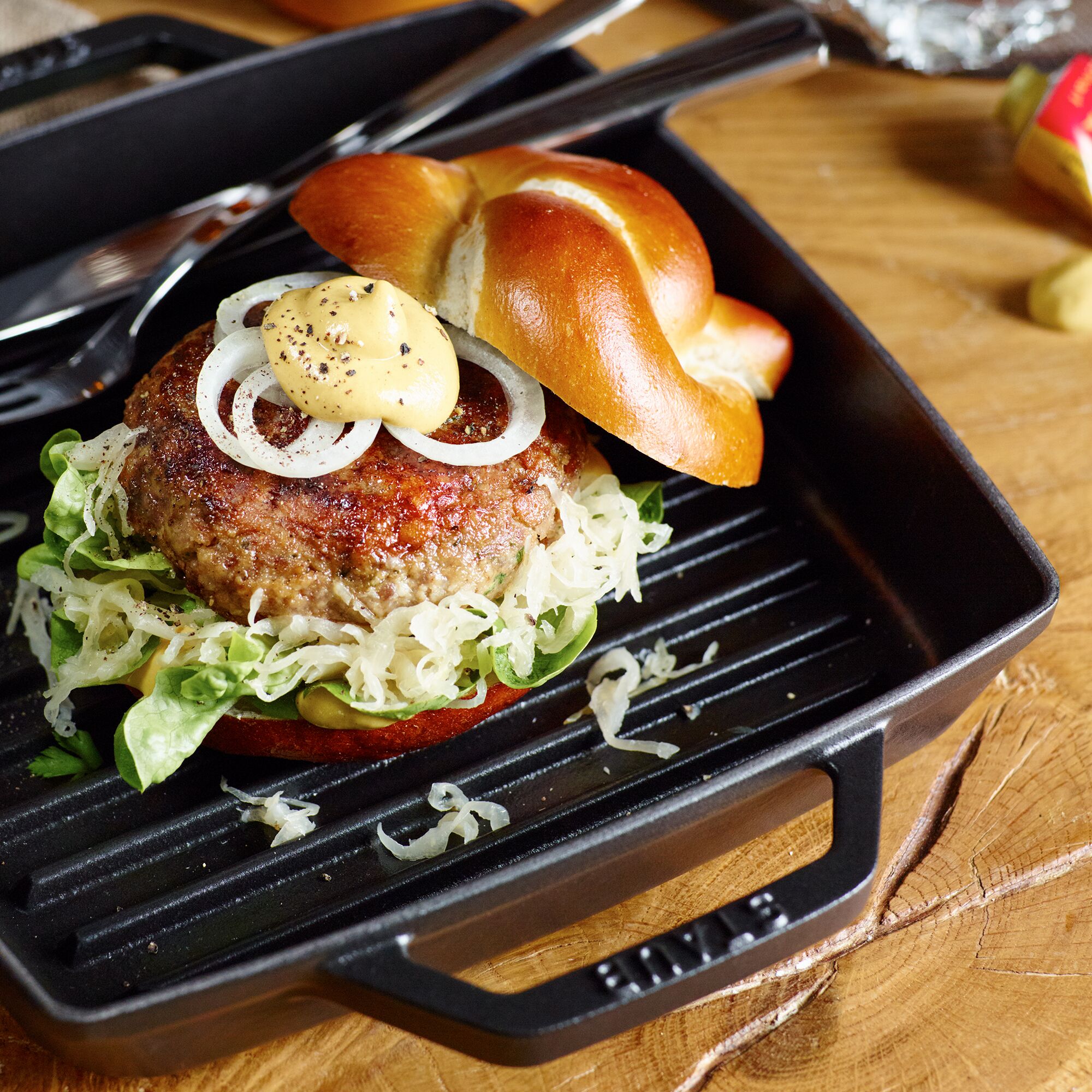 STAUB | GRILL PANS - Poêle à griller - 230x230mm - Fonte - Noir