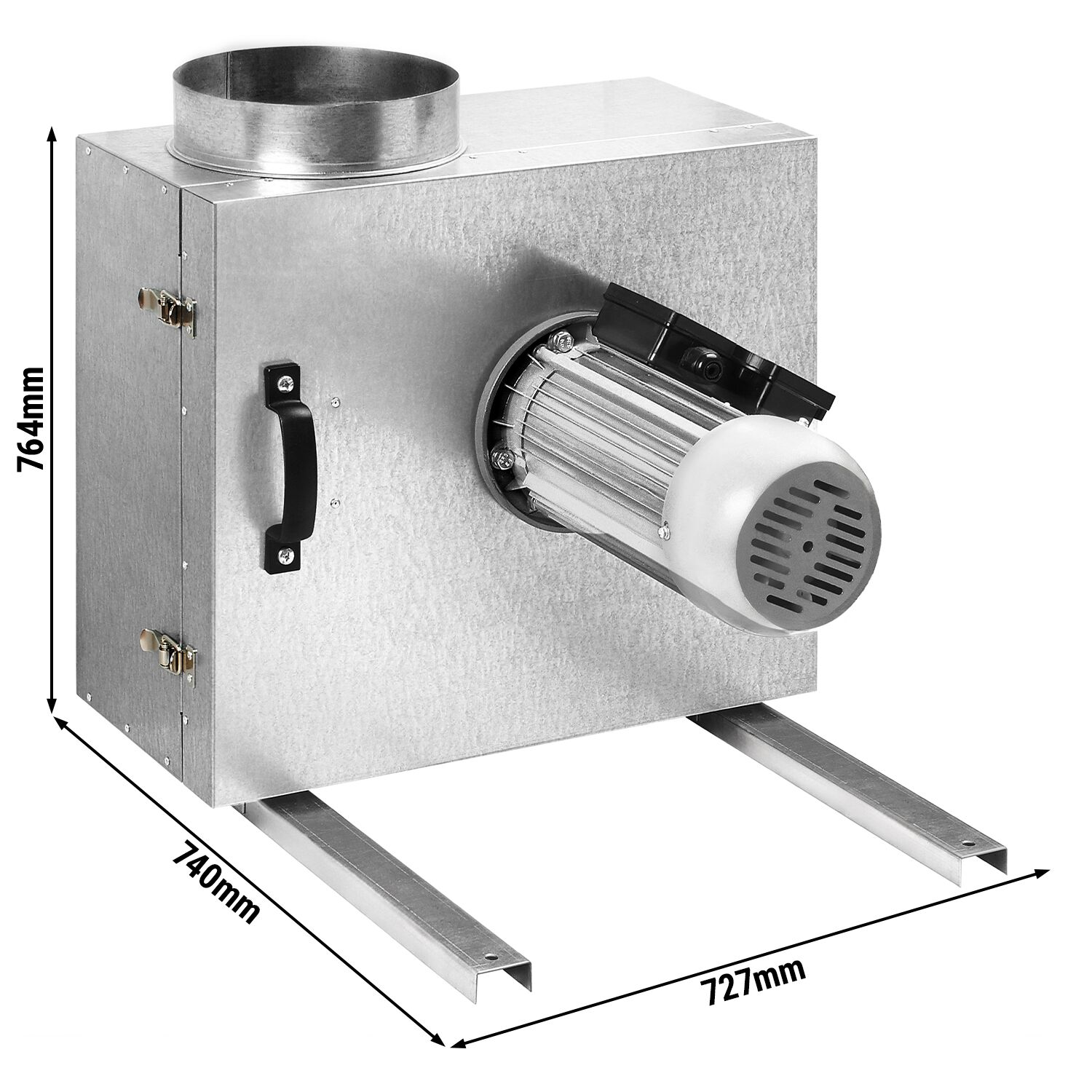 Airbox Pro - 3 155 m³ par heure - 230 volts - à charnière - adapté aux barbecues au charbon de bois