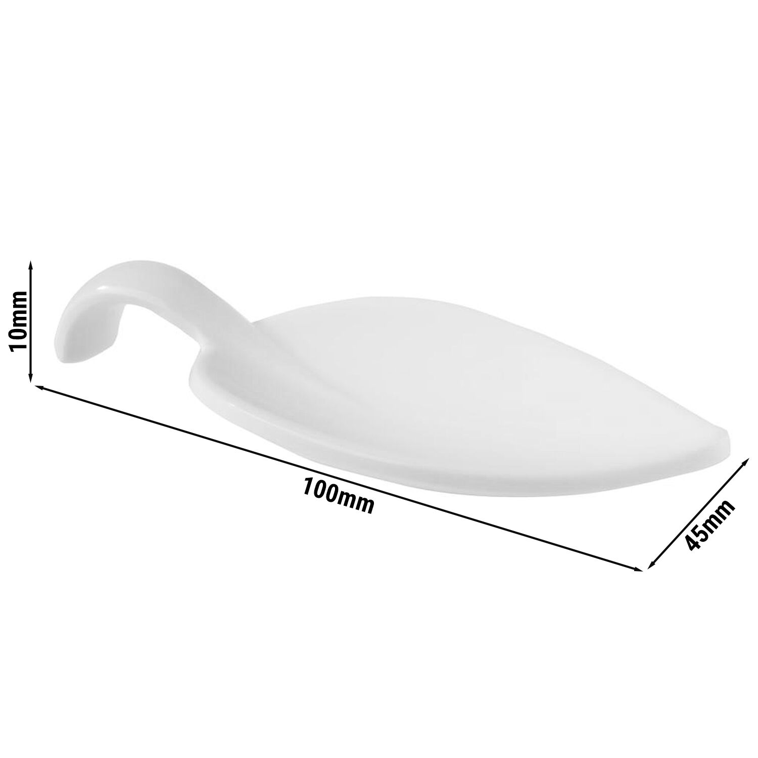 (50 pièces) Cuillères à finger food - LEAF - mélamine - longueur : 100 mm