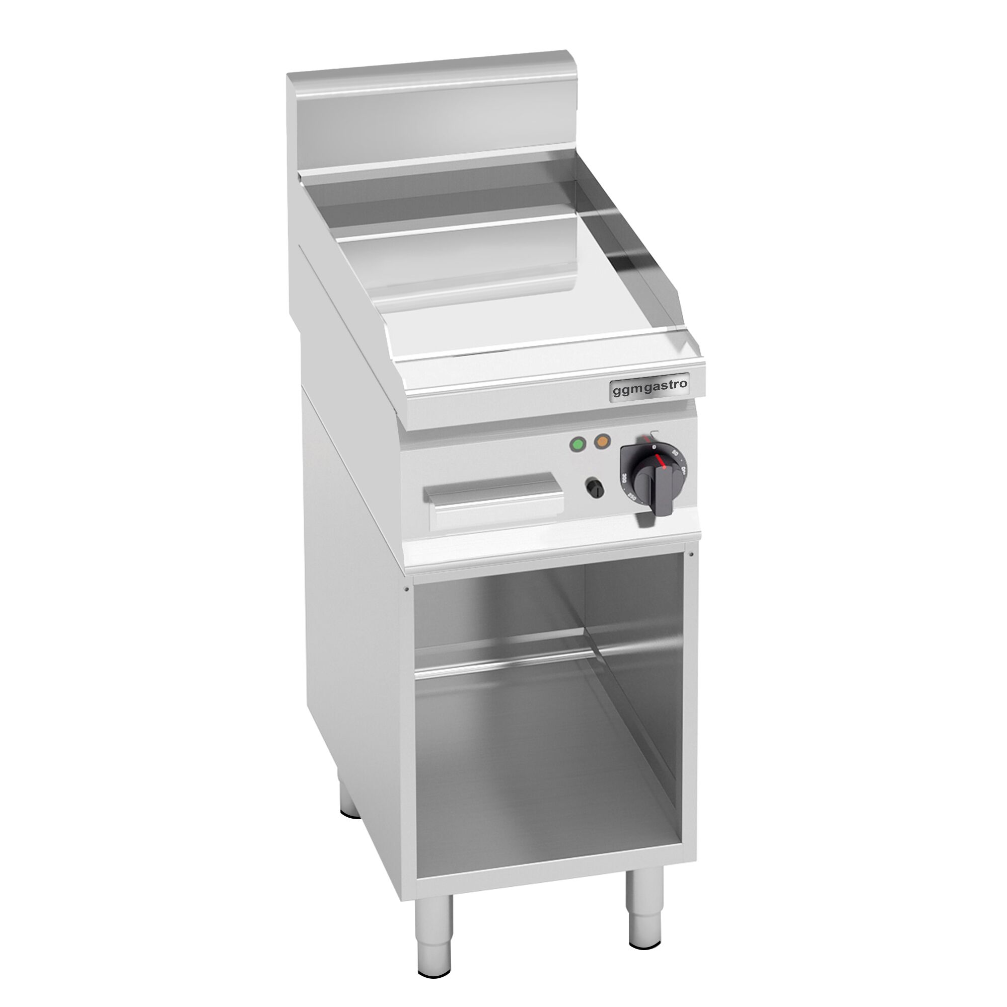 Plaque de cuisson électrique avec revêtement en chrome dur - 4 kW - lisse - incl. soubassement