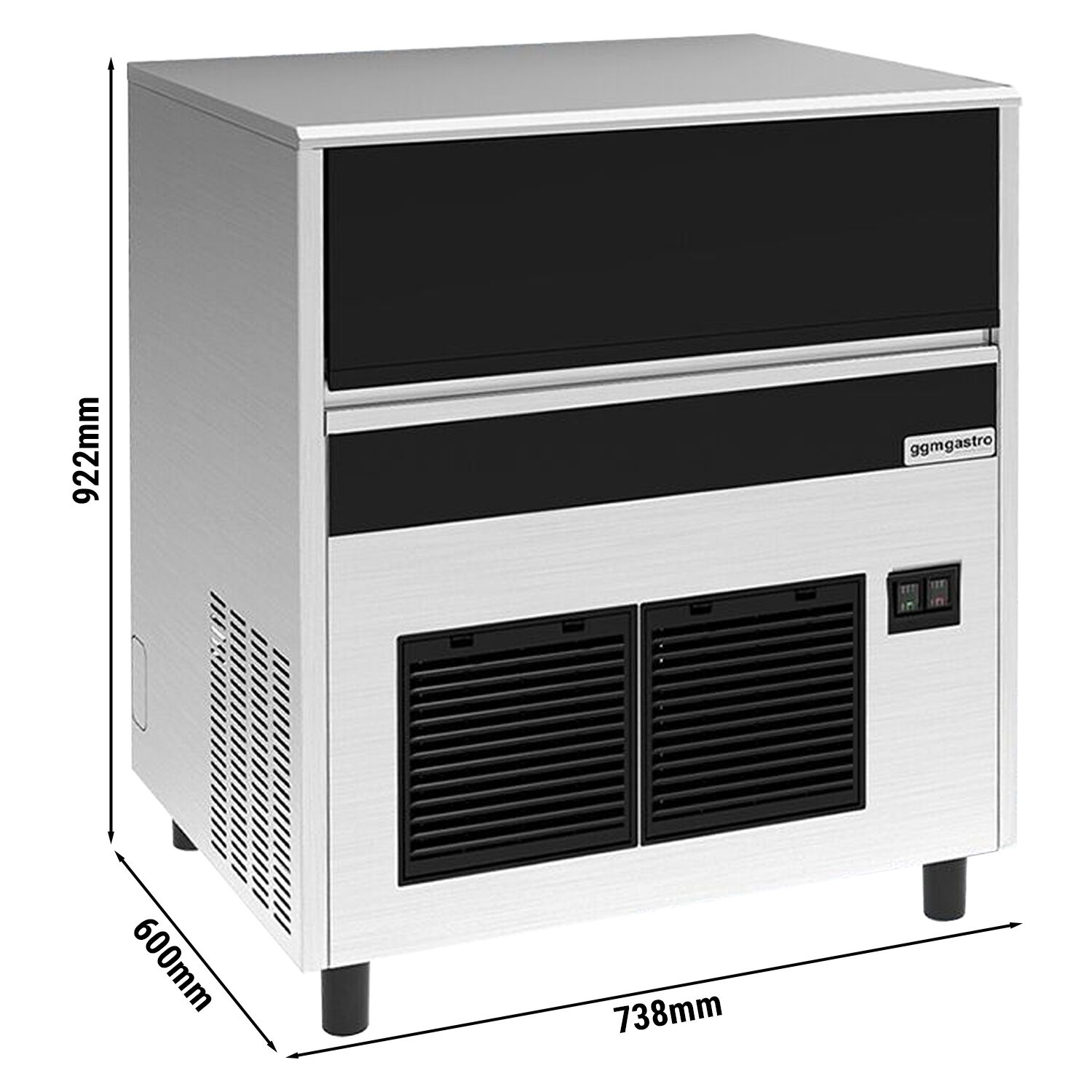 Machine à glaçons - Cylindre - 85 kg/24 h